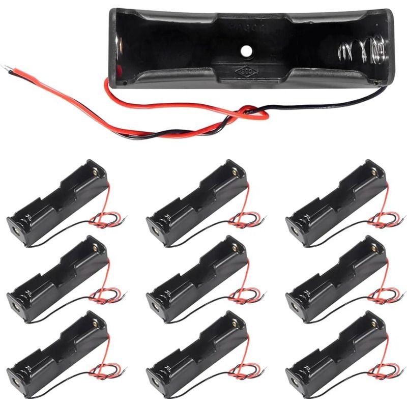 Pack 10 Porta Pila Dual 2x18650 Baterias 18650 7.4v-4