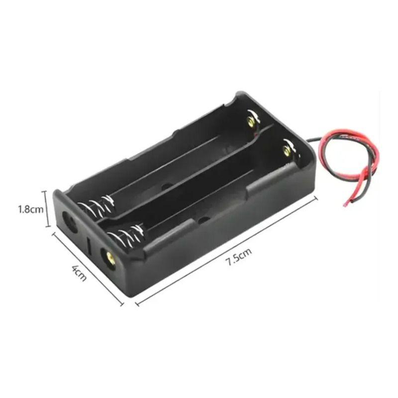 Pack 10 Porta Pila Dual 2x18650 Baterias 18650 7.4v-6