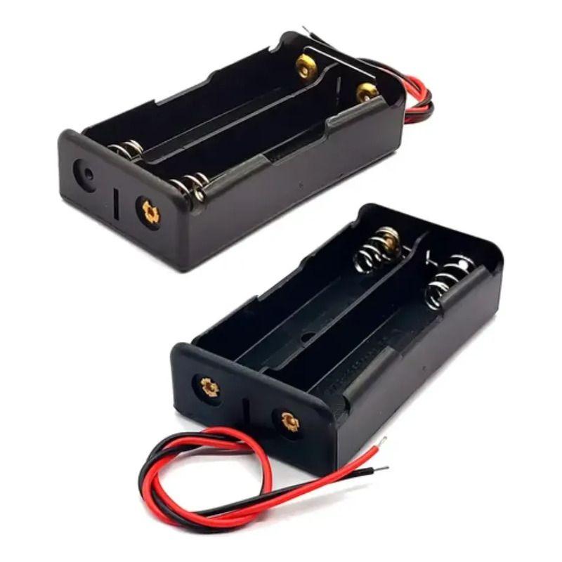 Pack 10 Porta Pila Dual 2x18650 Baterias 18650 7.4v-7