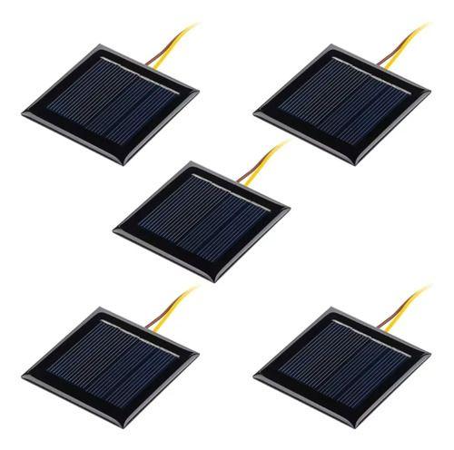 Mini Panel Solar 2v 100ma 0.2w 54x54mm Con Cable Negro 2 V 2,4 V-0