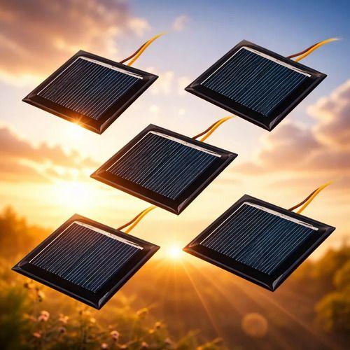 Mini Panel Solar 2v 100ma 0.2w 54x54mm Con Cable Negro 2 V 2,4 V-2
