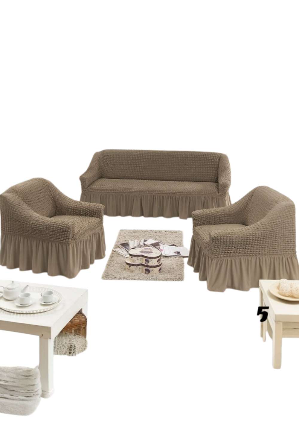 Cubre Sillón Turca Juego Elásticas 311-0
