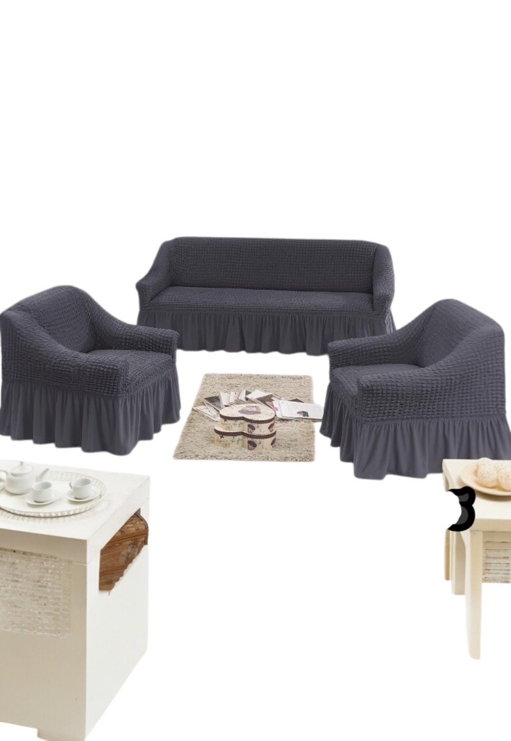 Cubre Sillón Turca Juego Elásticas 311-0