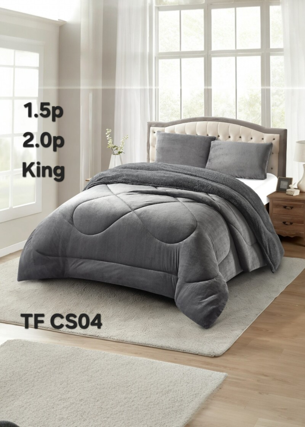Cobertores plush con chiporro de invierno King-1