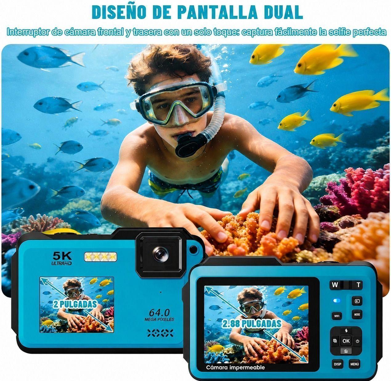 Camara sumergible 5K memoria 32GB-3