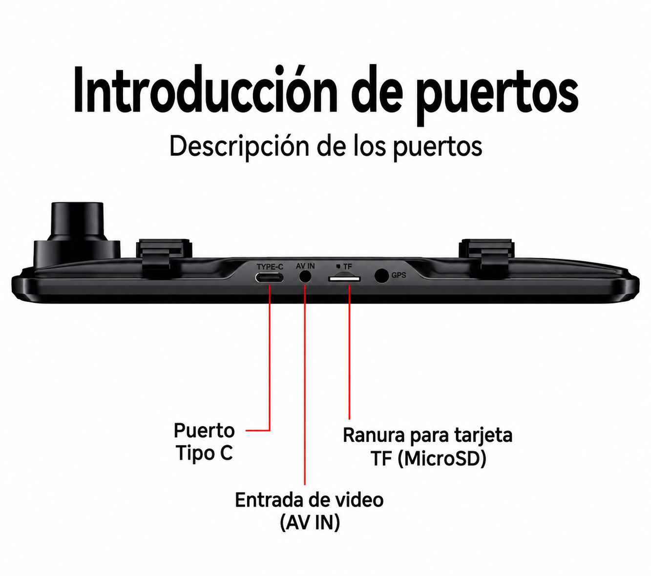 Cámara espejo retrovisor Dashcam con Carplay y Android Auto Mirror Link 9 66-6