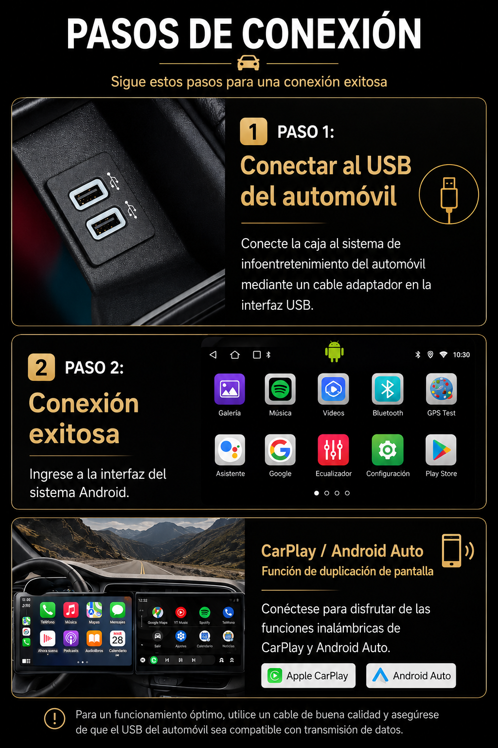 Adaptador Inalambrico Carplay Ai 4gb 32gb android 13-5