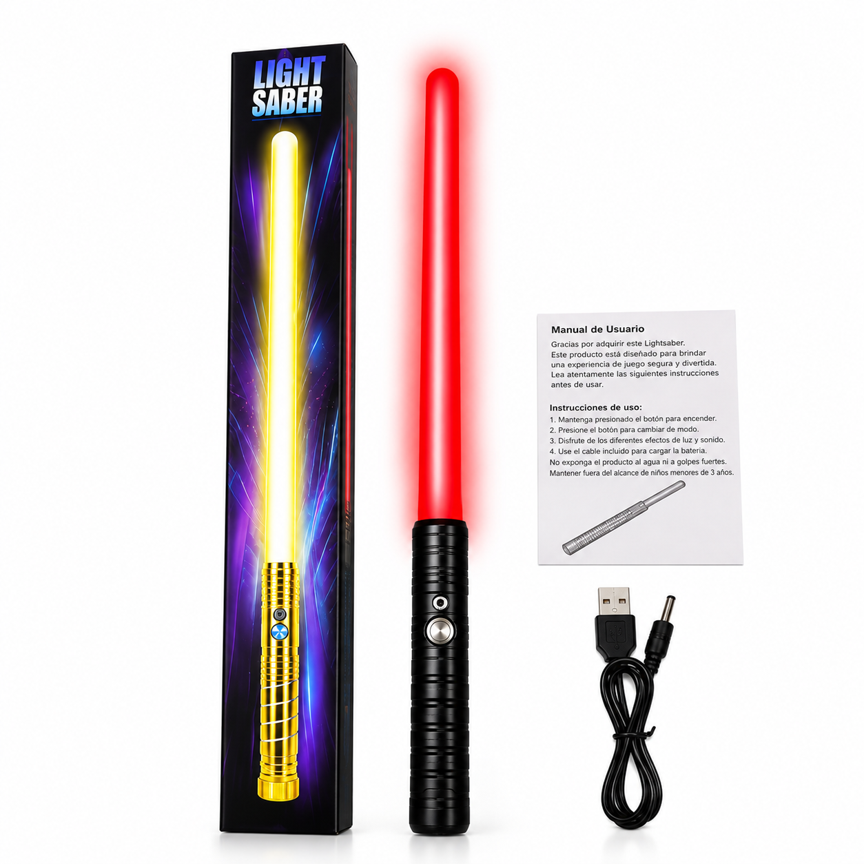 Sable de luz Led con sonido estilo Star Wars 78 cms-3