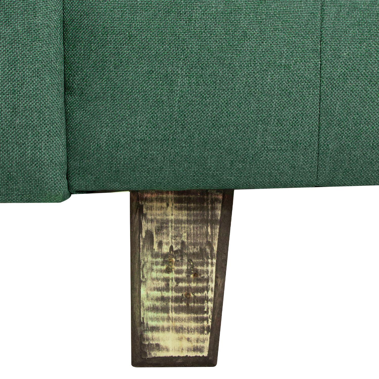 Sofá Cama Universitario Modular Lino Verde 137x80x60 cm-5