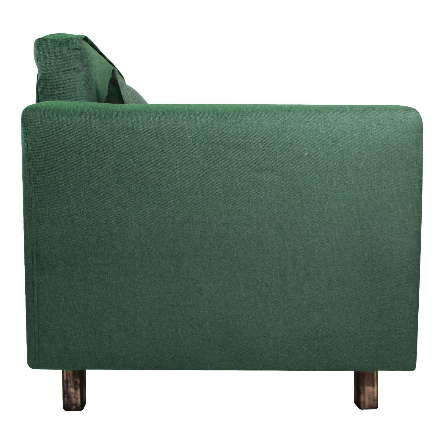 Sofá Cama Universitario Modular Lino Verde 137x80x60 cm-6