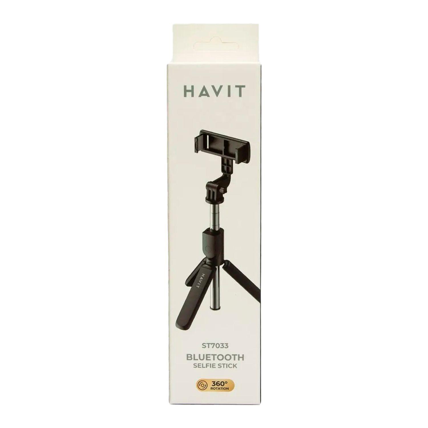 Trípode Palo Selfie Havit ST7033 Bluetooth Negro-2