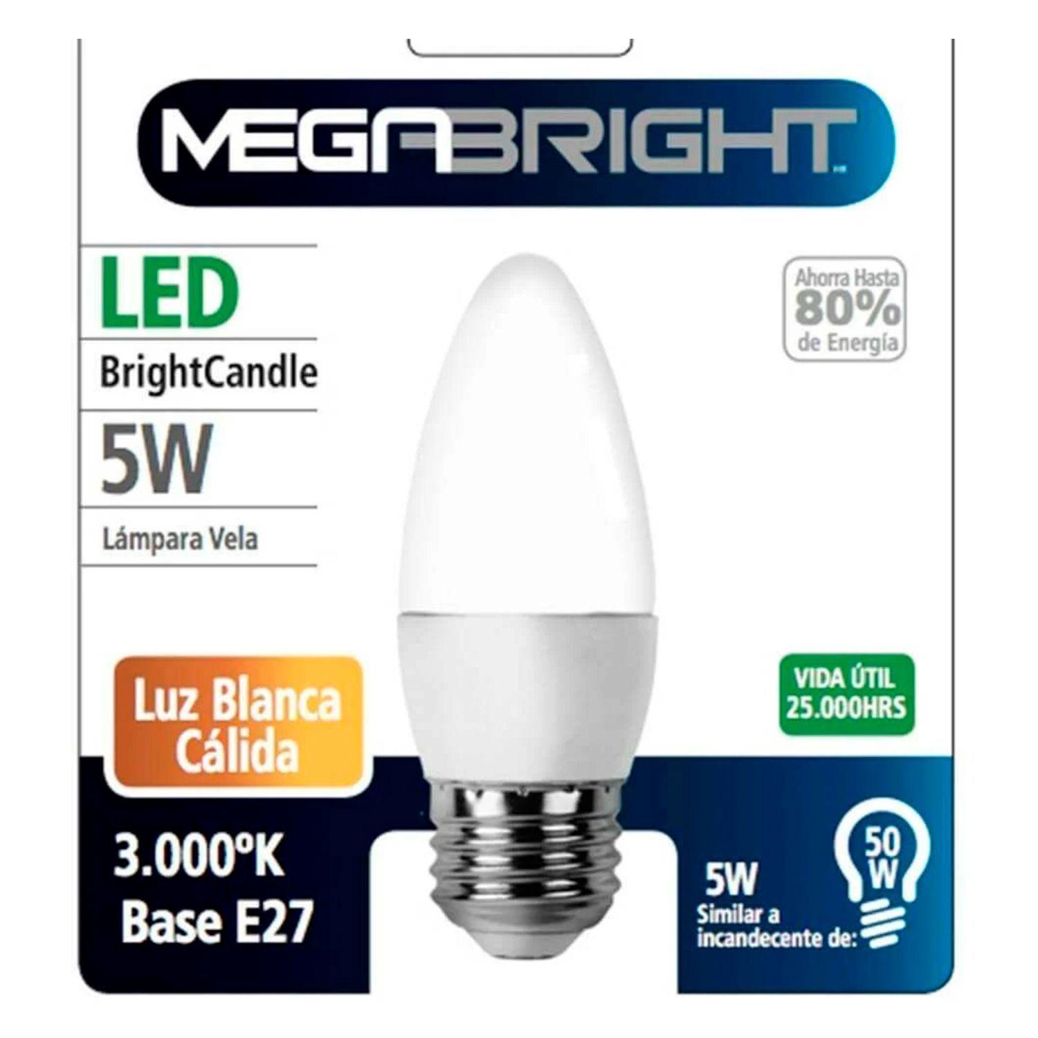 Ampolleta LED C37 VELA 5W3000K E-27-0