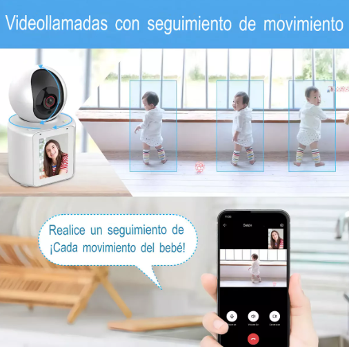 Monitor Bebé, Cámara de Seguridad, dual audio y video, detección de Movimiento y Llanto-4