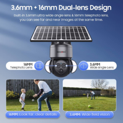 Cámara, 4G, Panel Solar, 6mpx, Zoom x12, 100% Autónoma, Incluye Chip-2