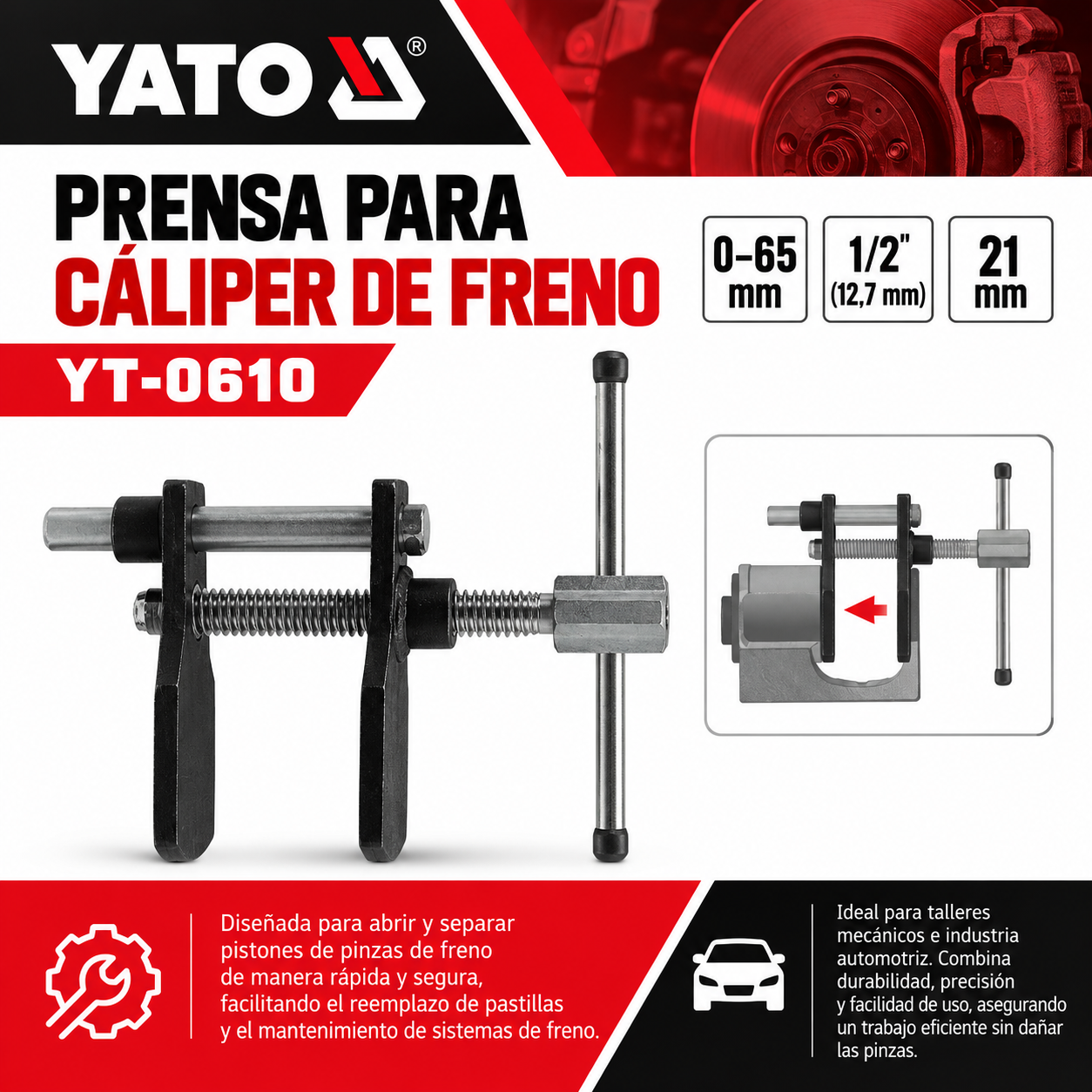 Prensa para comprimir cilindros pistones Caliper de Freno-1