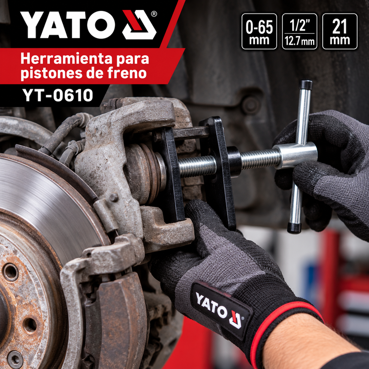 Prensa para comprimir cilindros pistones Caliper de Freno-3