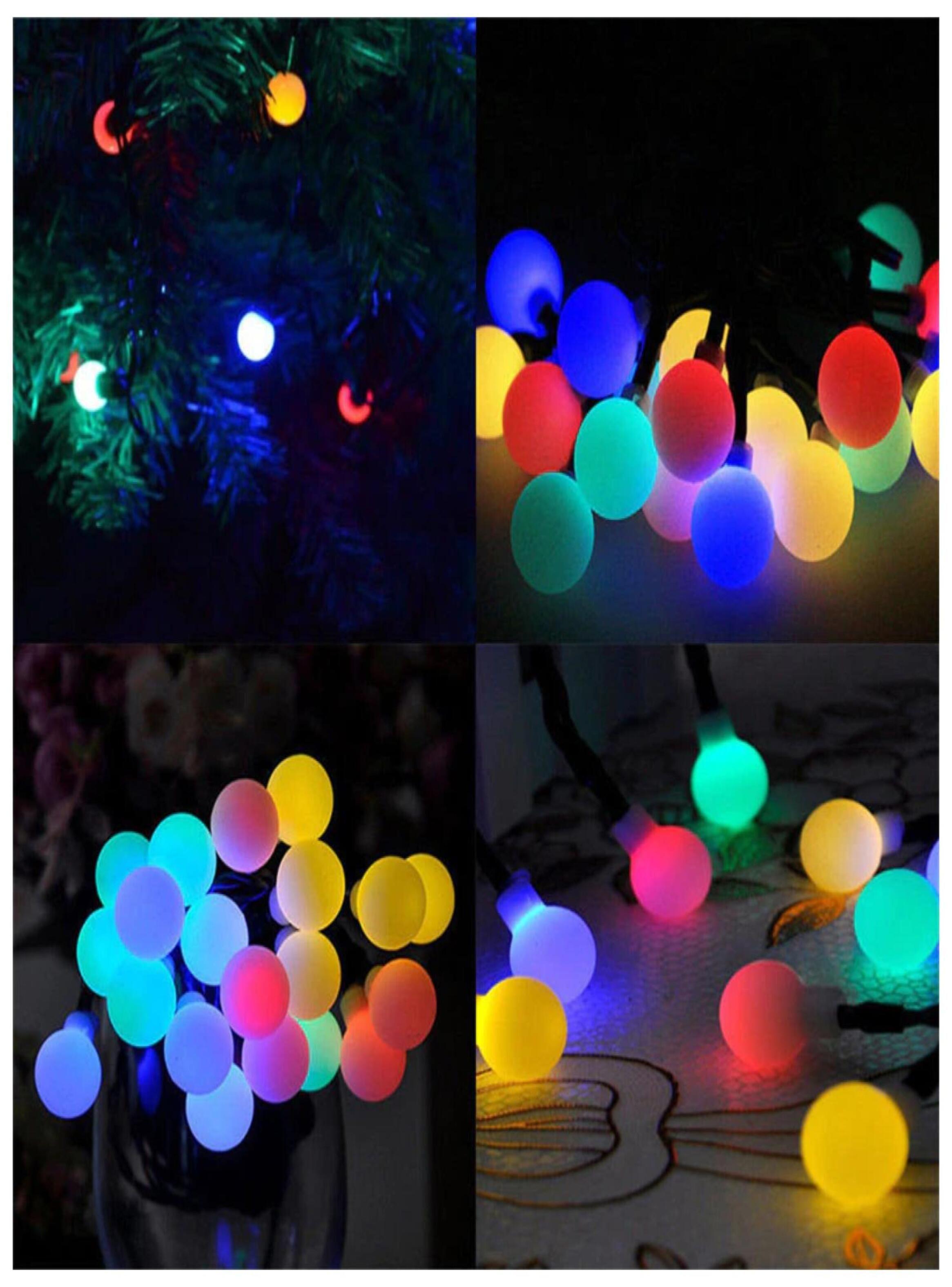 Guirnaldas LED solares de colores para Navidad-3