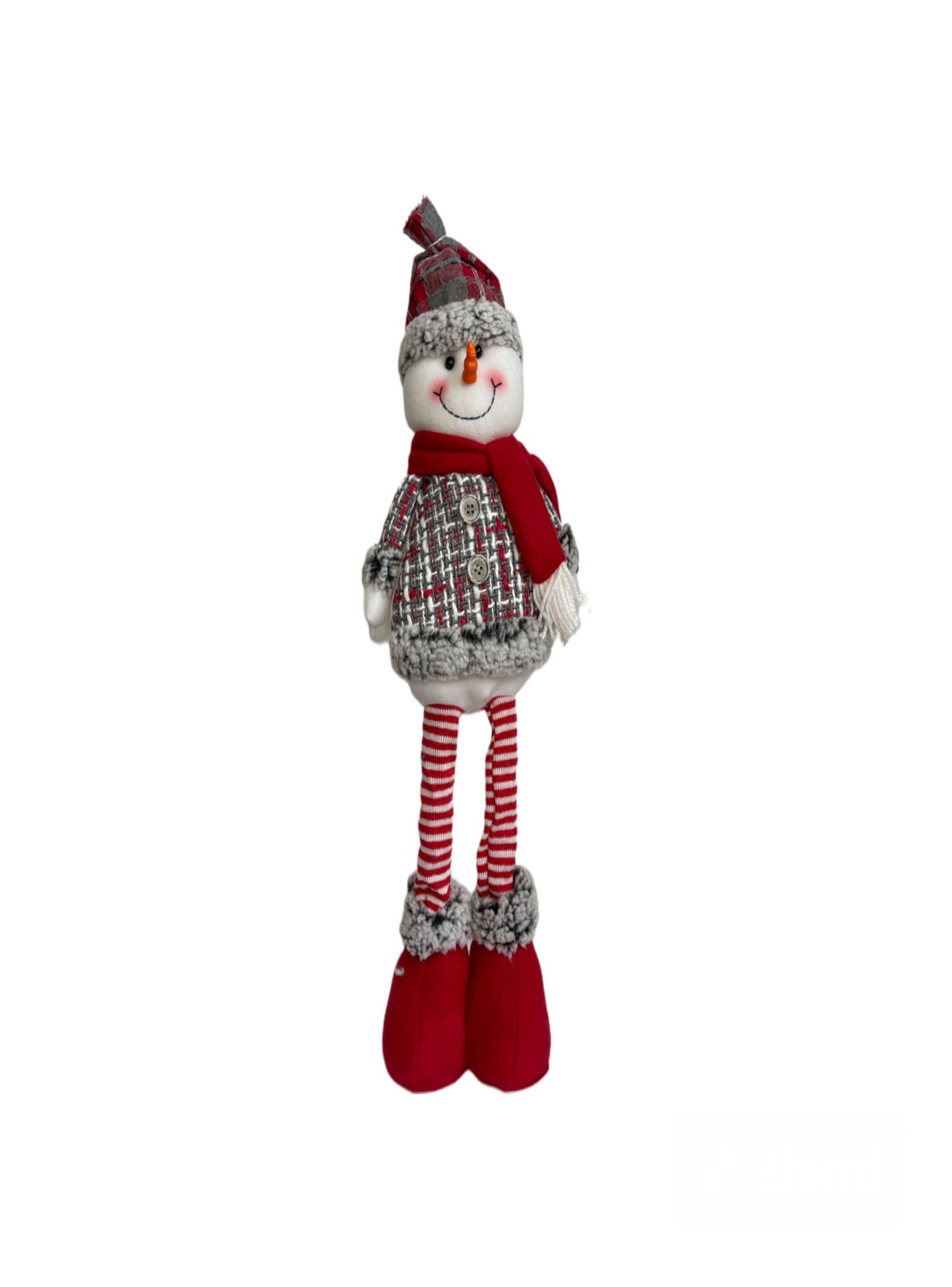 Muñeco de Nieve Patas Largas Rojo Navidad-0