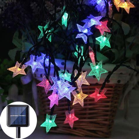 Luces LED solares de estrellas de colores para Navidad-4