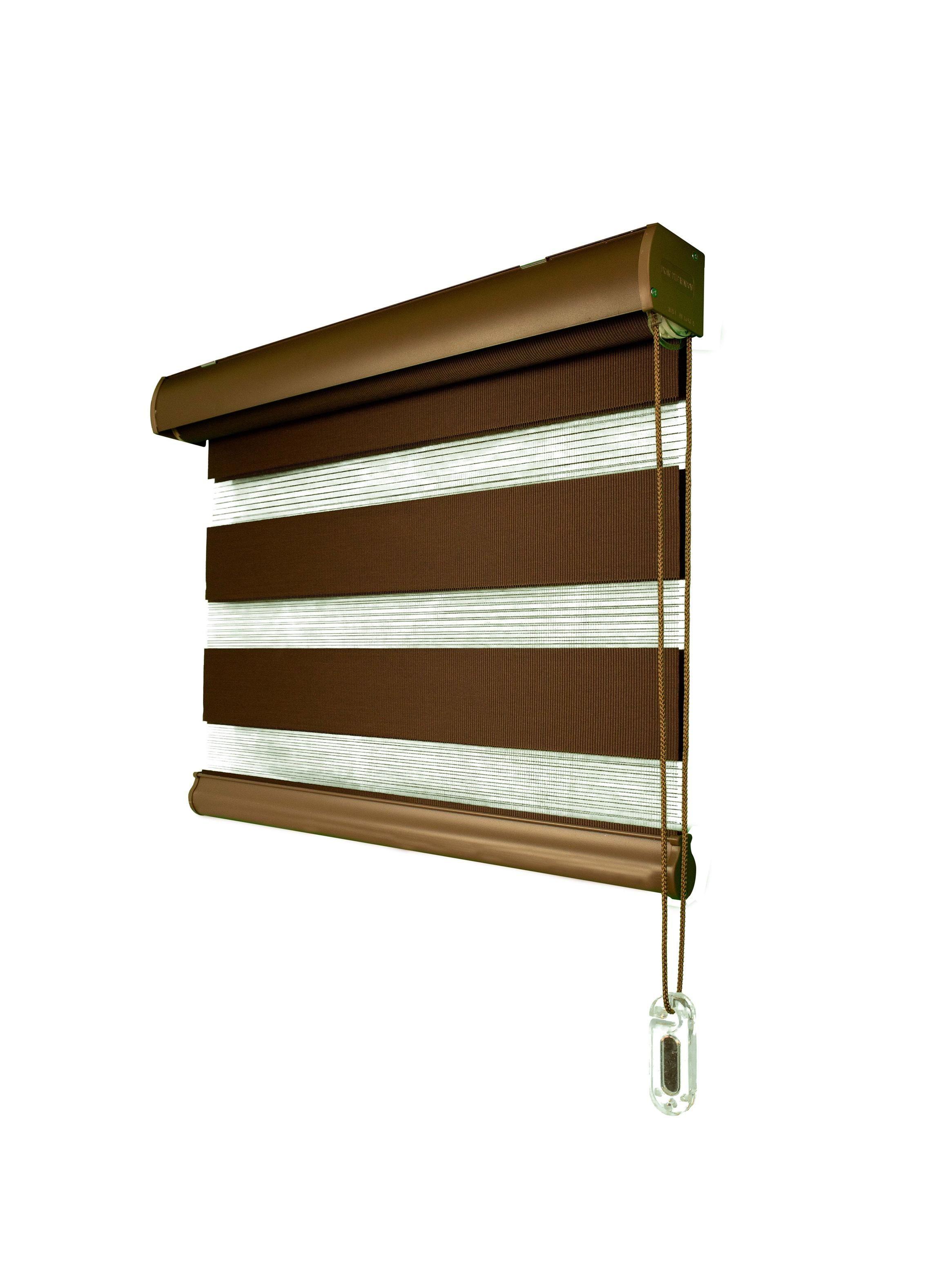 Cortina Roller Duo Arcadia 120x180 cm-Café-2