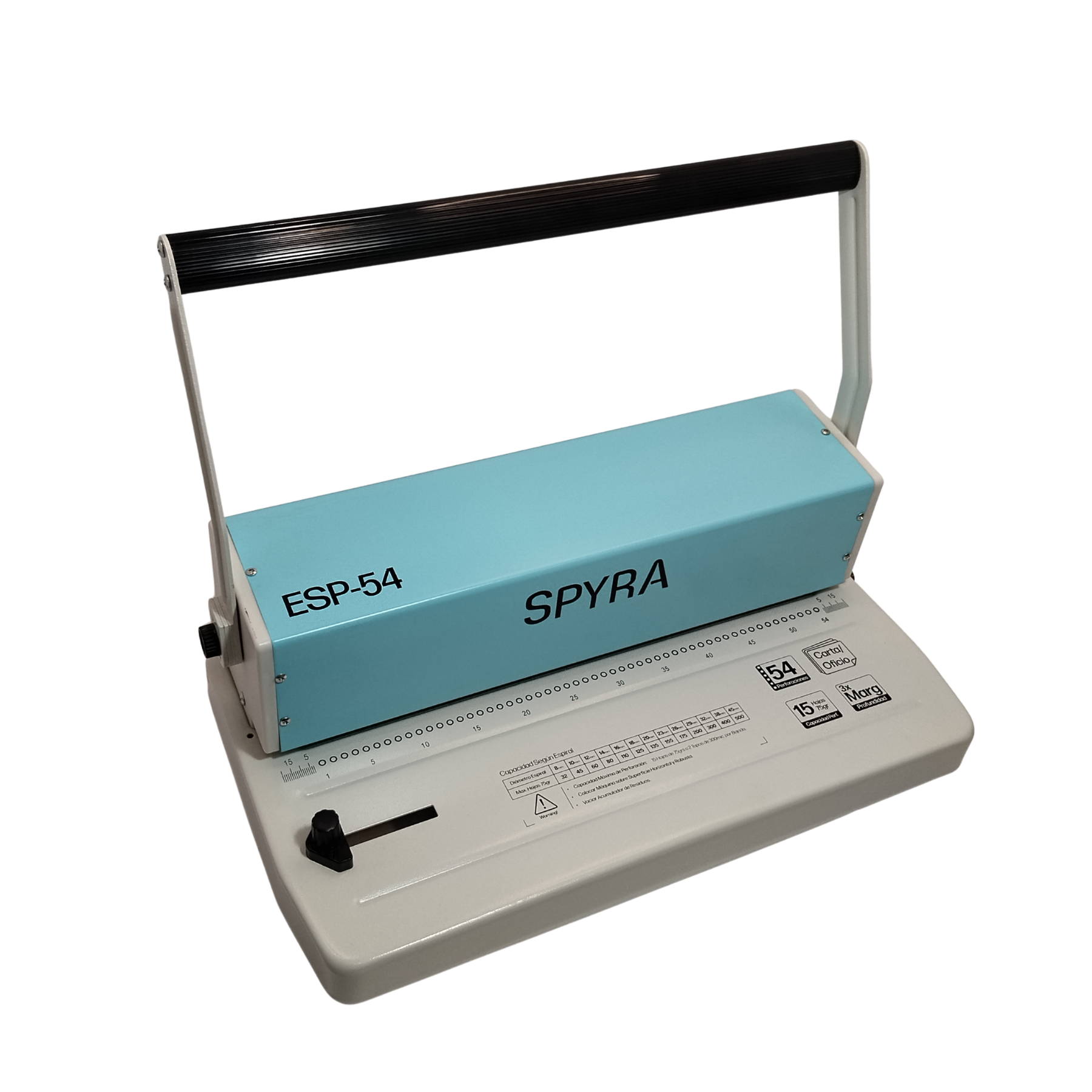 Anilladora perforadora espiralera SPYRA ESP 54 Turquesa-1