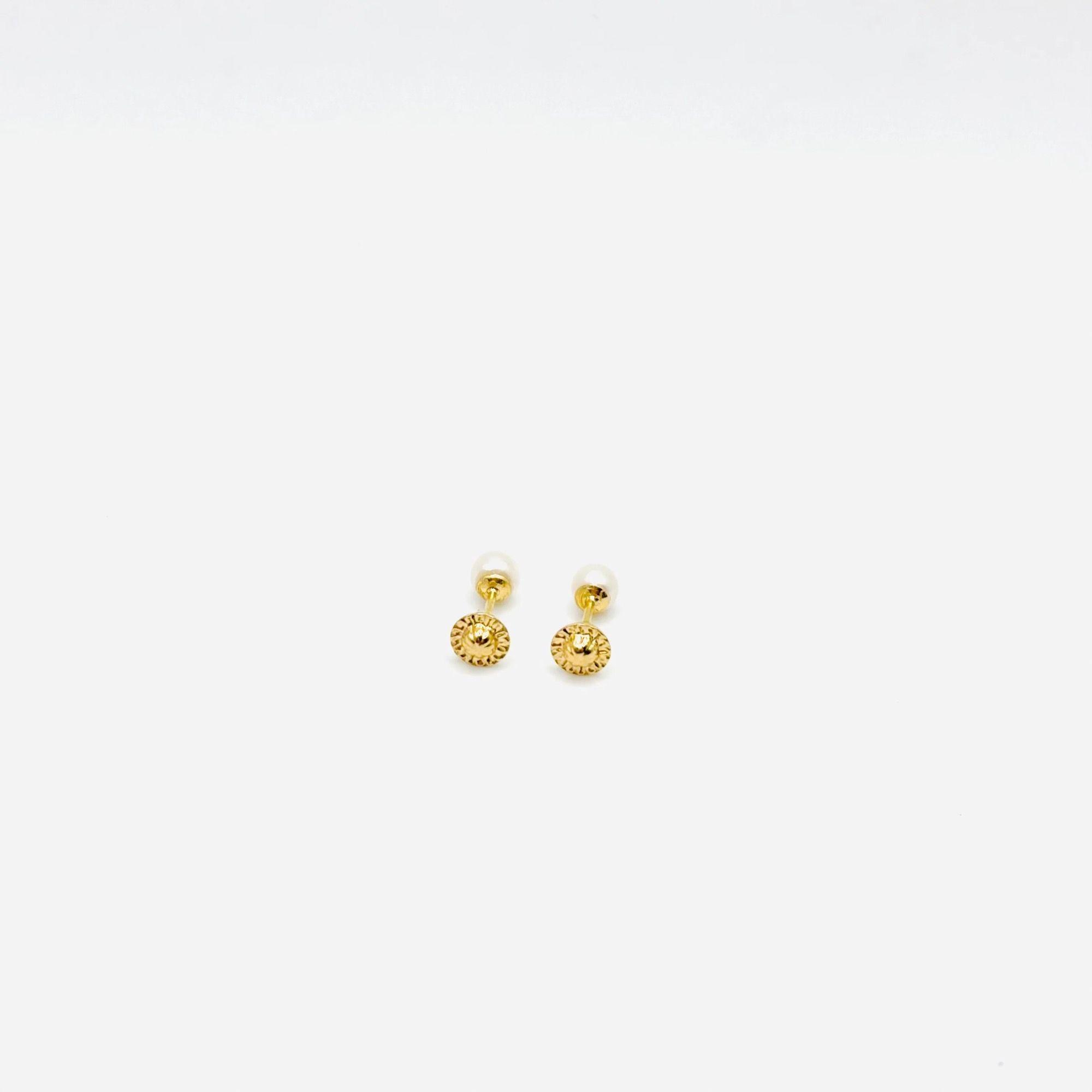 Aro de Perla Cultivada de 4mm en Oro 18k-2
