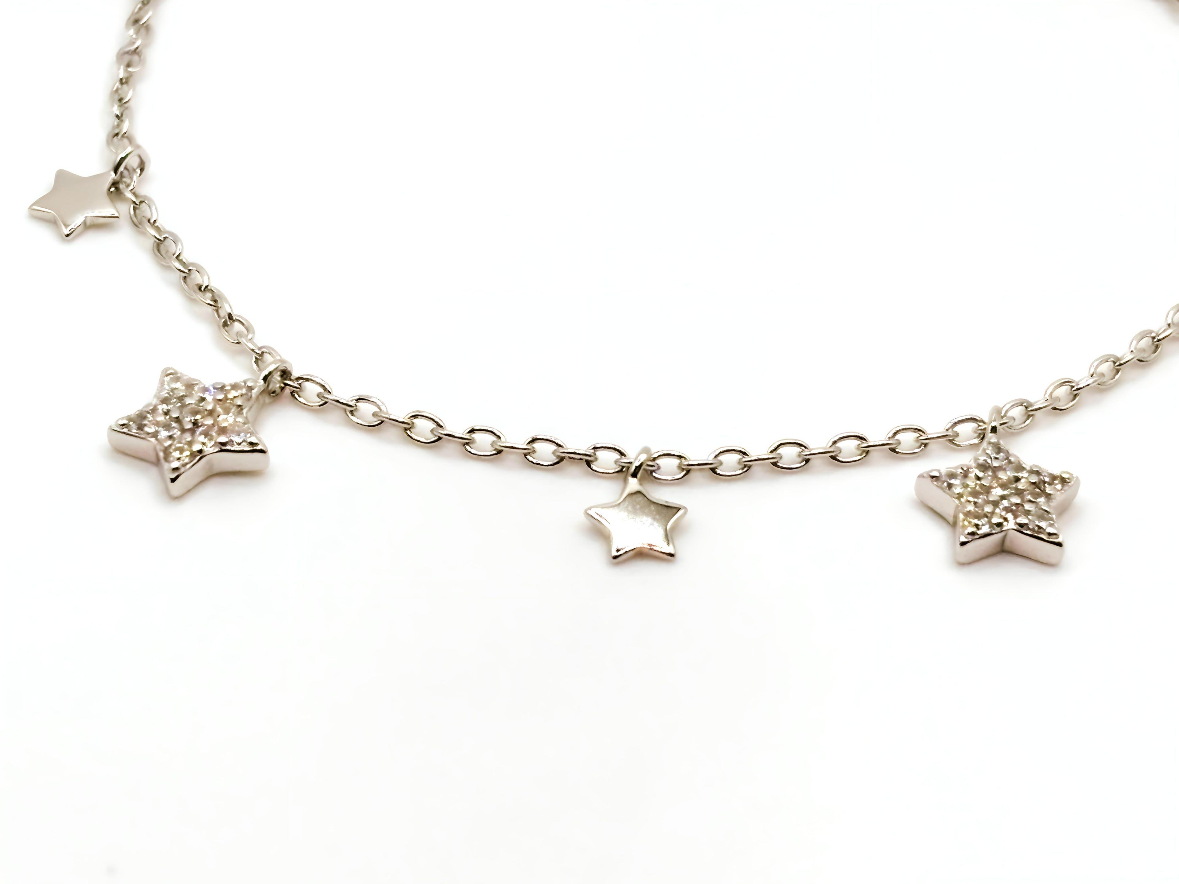 Pulsera con Estrellas con Circones de Plata 925-2