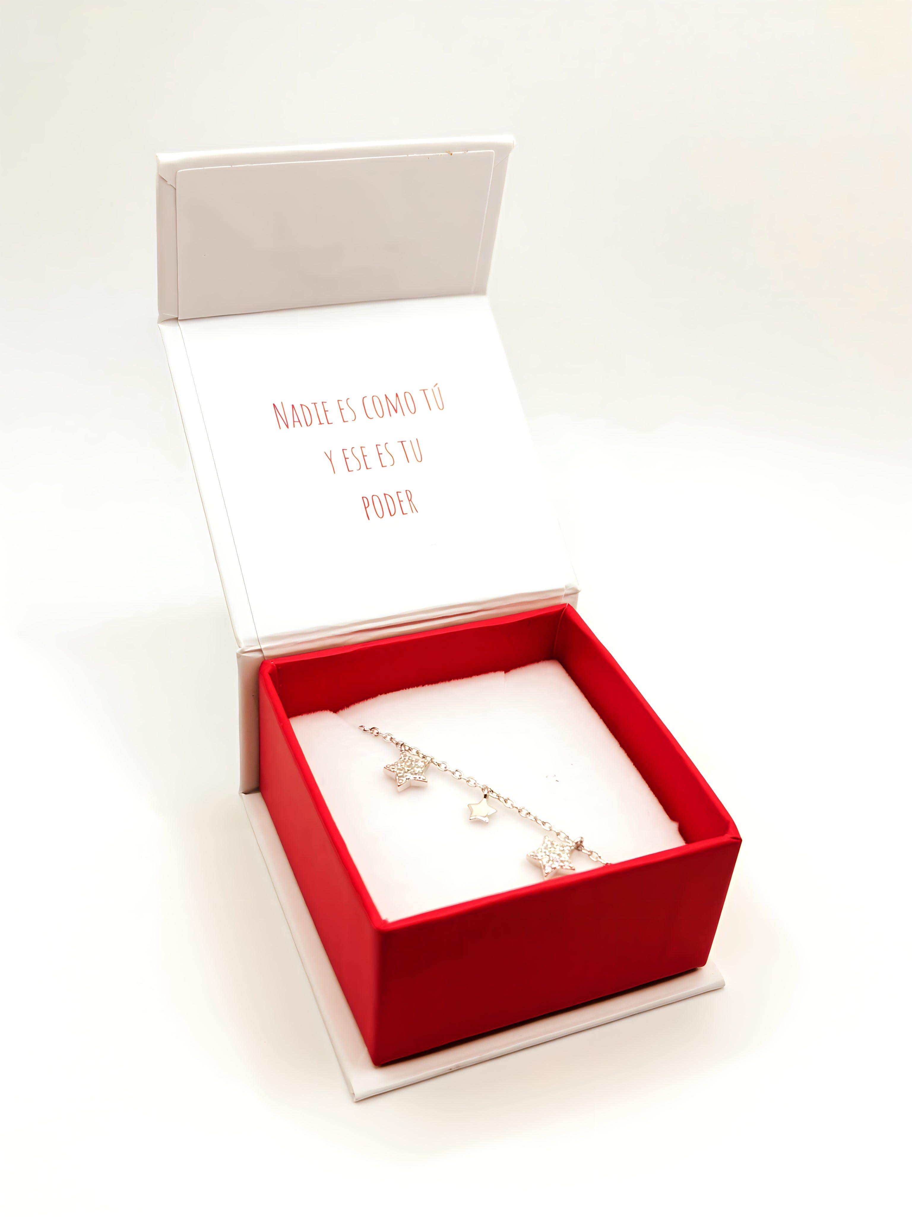 Pulsera con Estrellas con Circones de Plata 925-4