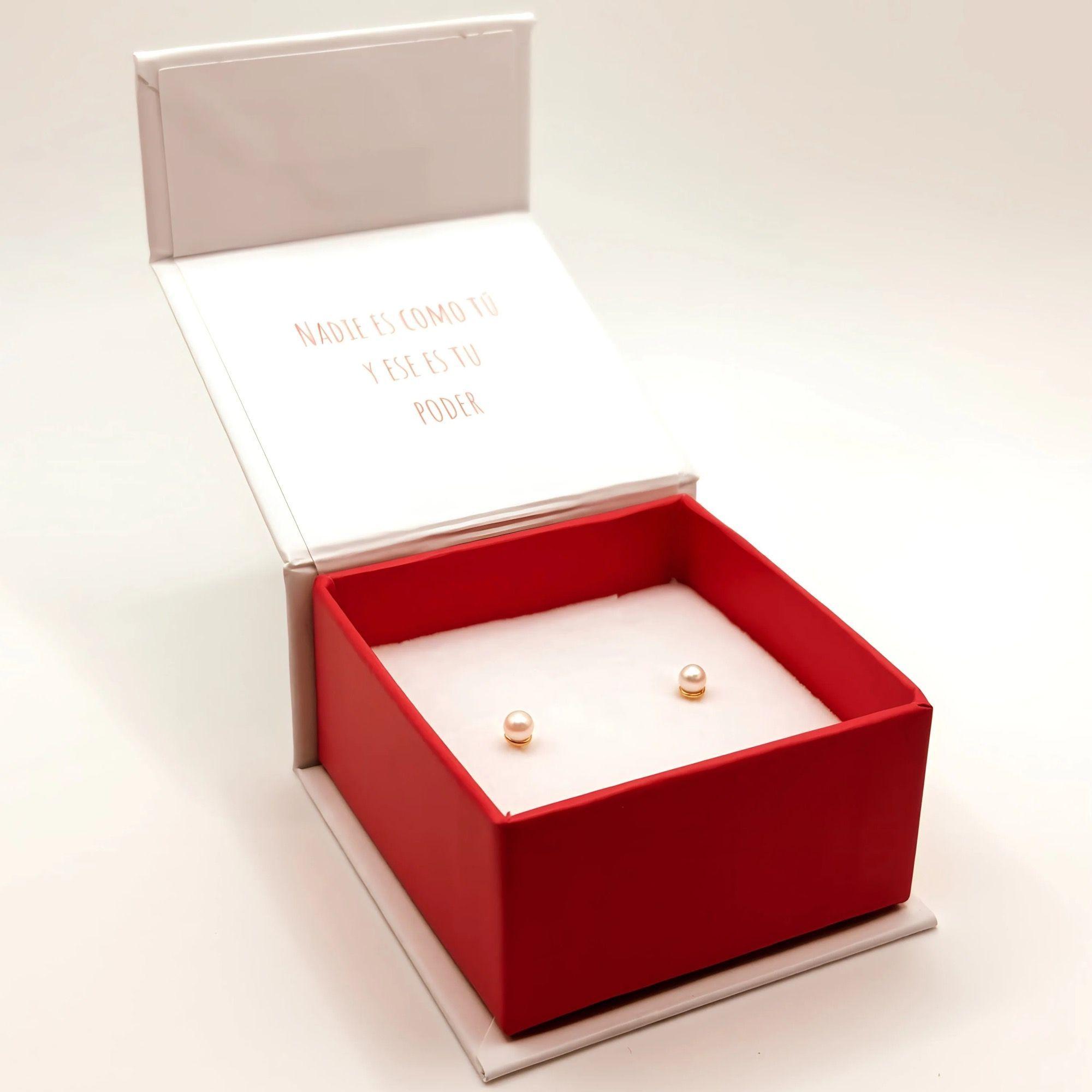 Aros de Perla Cultivada de 3mm de Plata 925 enchapados en Oro 18k-4