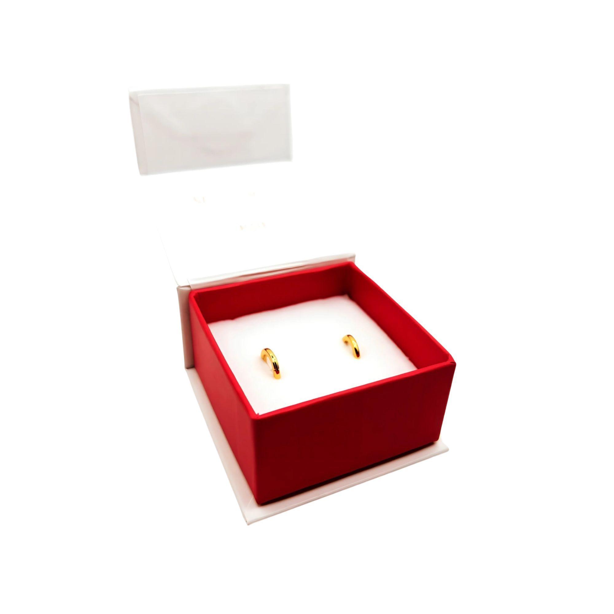 Argollas de plata bañadas en oro de 18k de 10mm-3