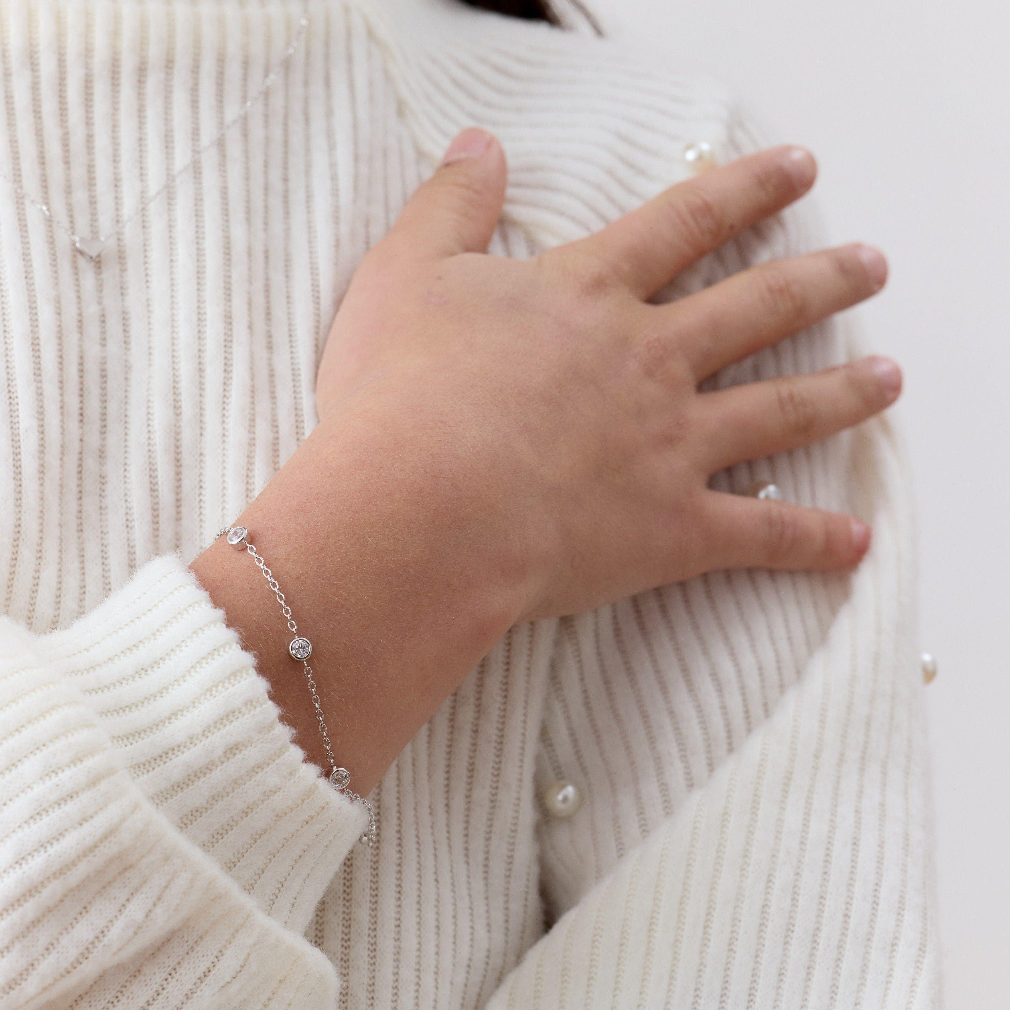 Pulsera con Circones de Plata 925-1