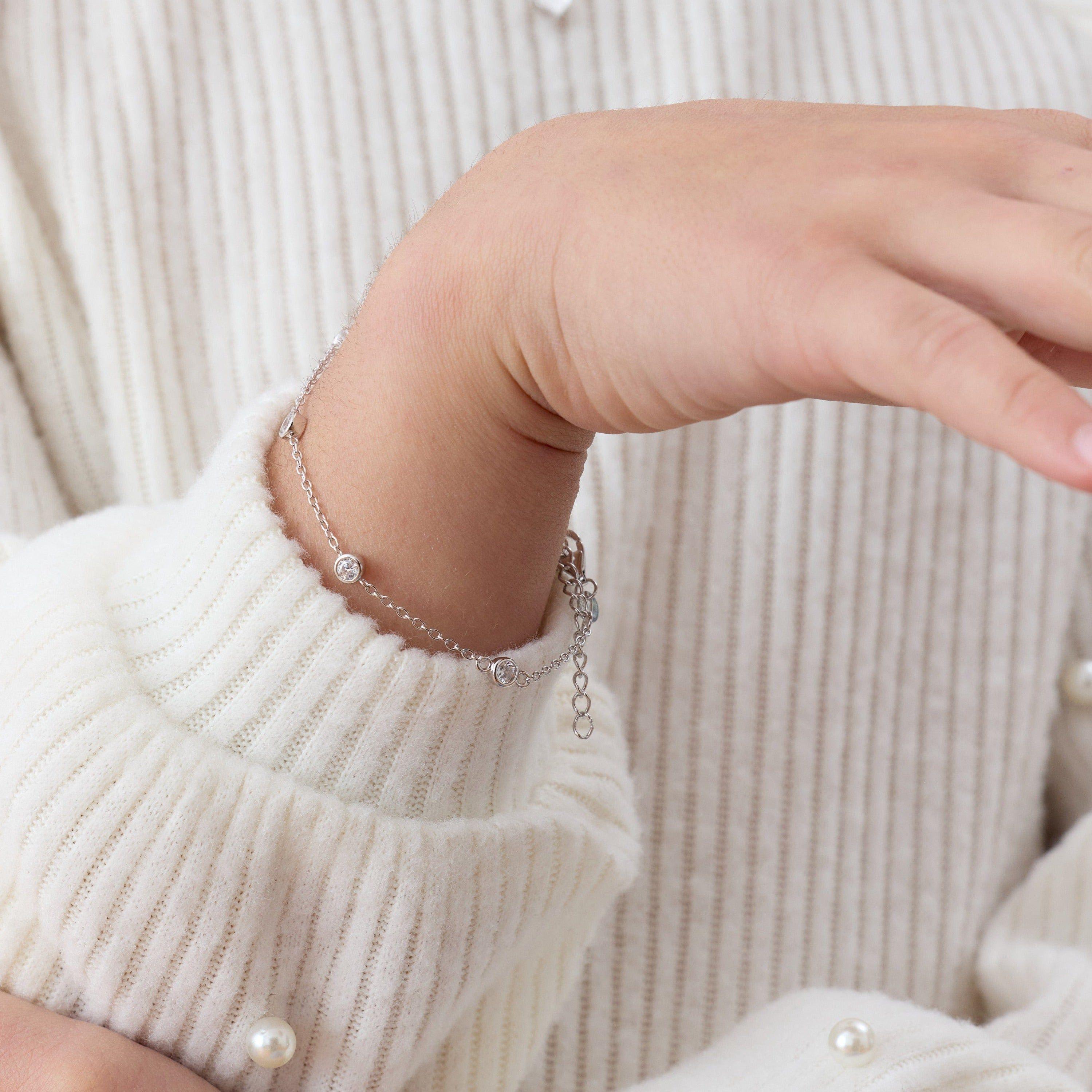Pulsera con Circones de Plata 925-3
