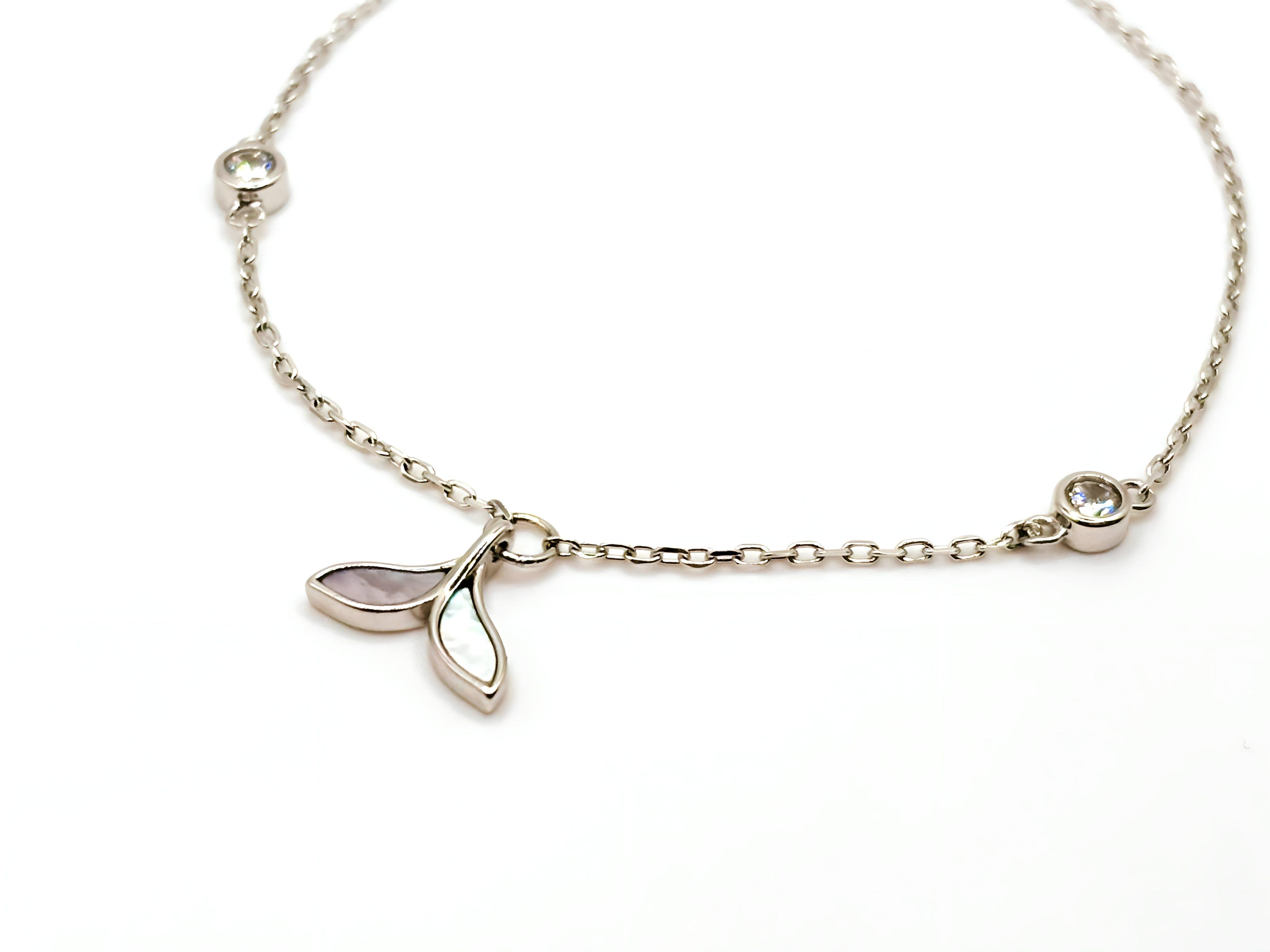 Pulsera de Cola de Ballena con Circones de Plata 925-2