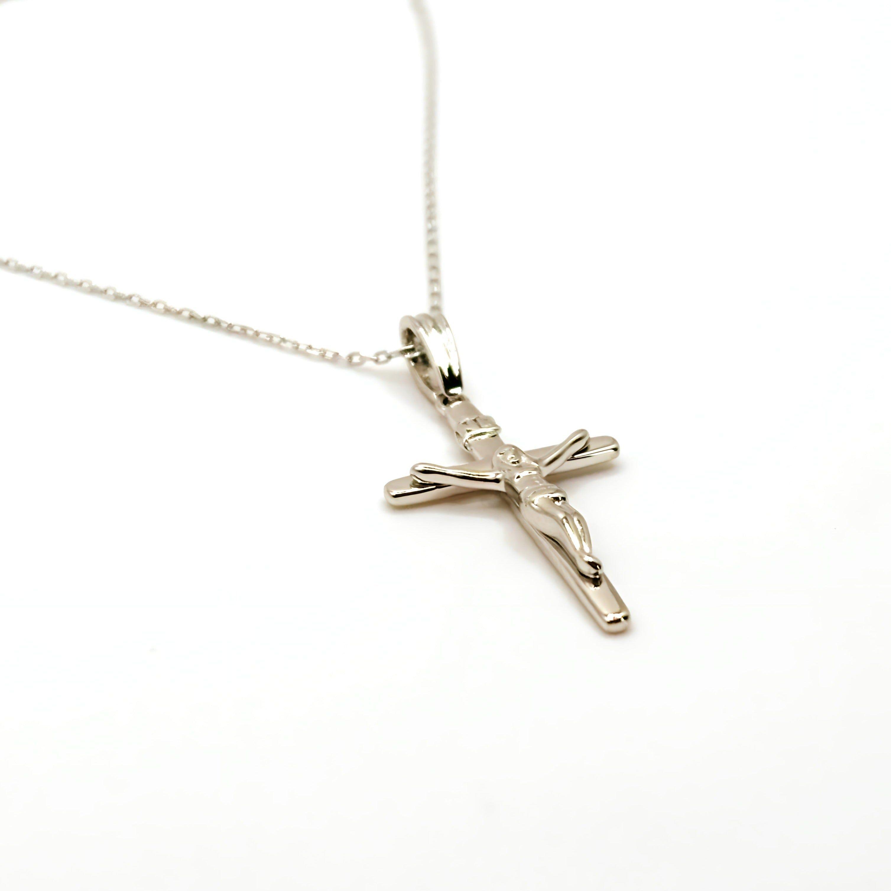 Collar Religioso con una Cruz de 25mm de Plata 925-2