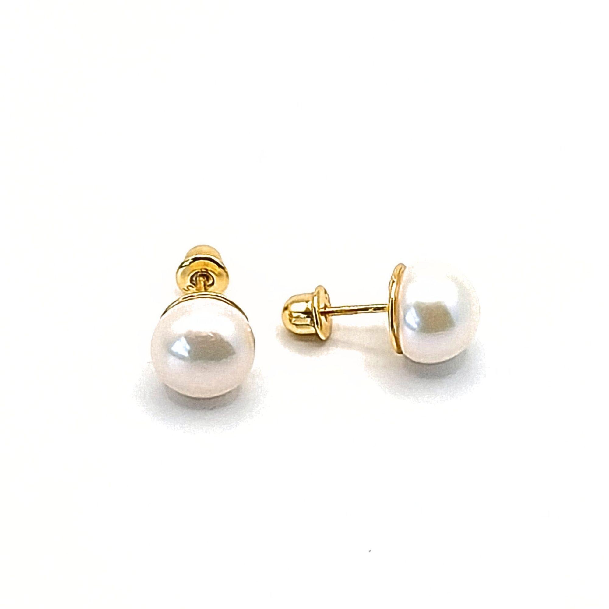 Aros de Perla de 9 mm en Plata 925-1