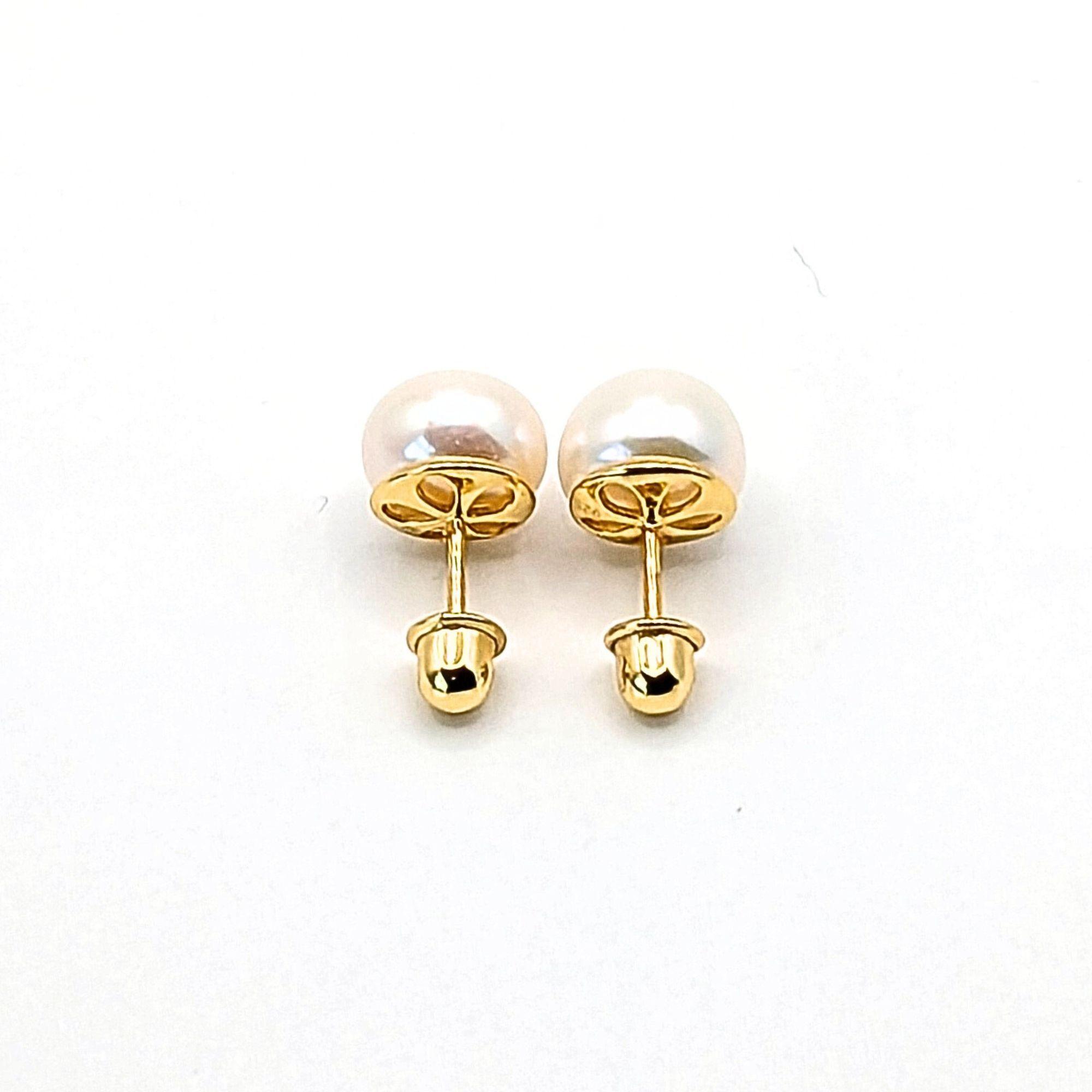 Aros de Perla de 9 mm en Plata 925-2