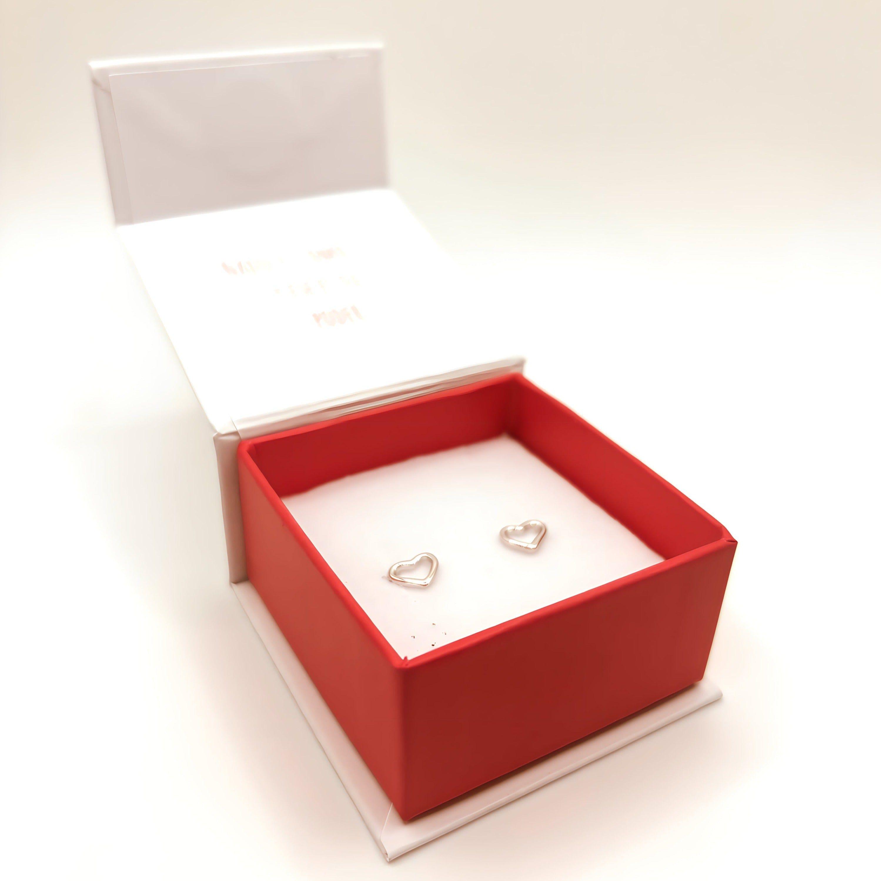 Aros de Corazón de 7,5mm de Plata 925-3