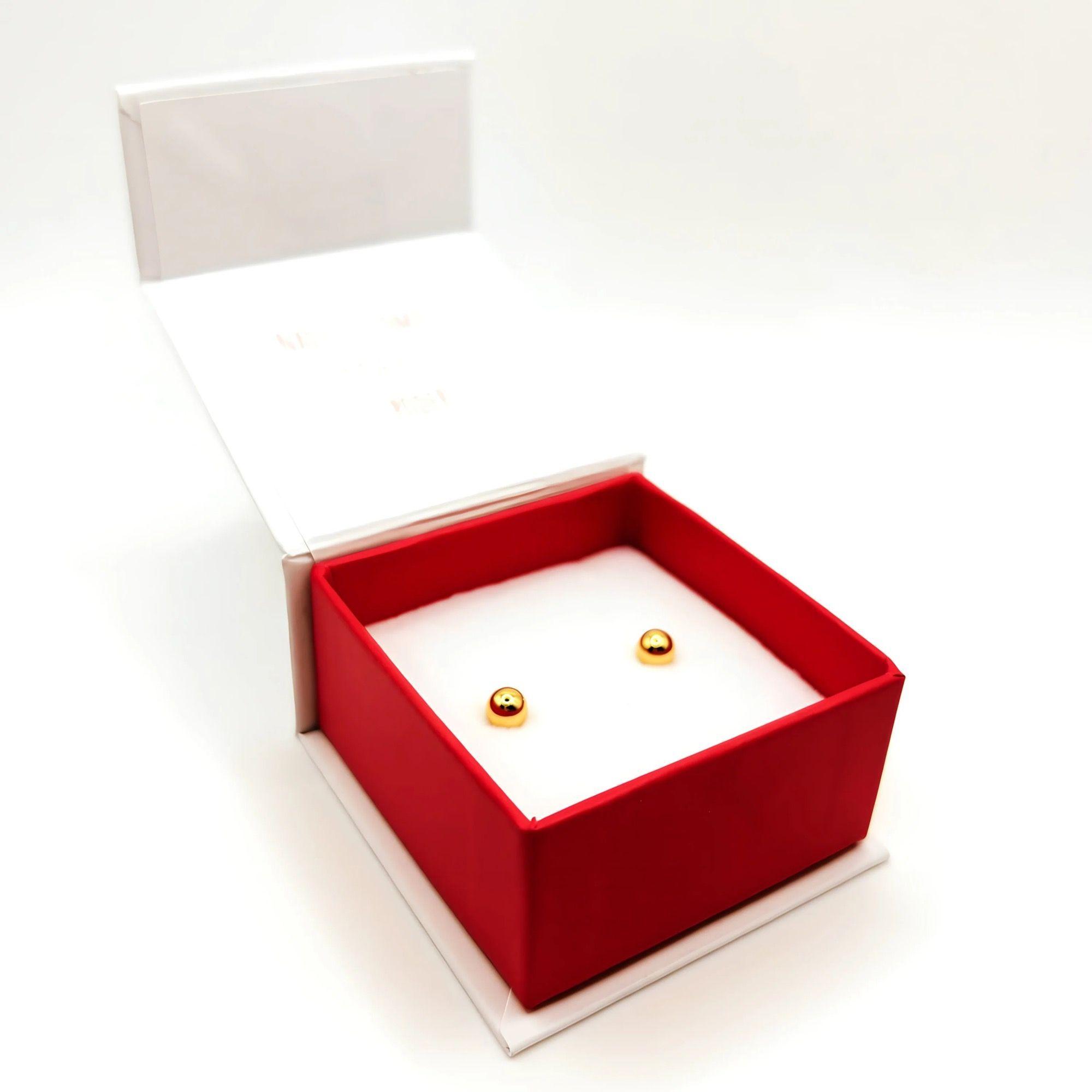 Aros Bola 5mm de Plata 925 enchapados en Oro 18k-4