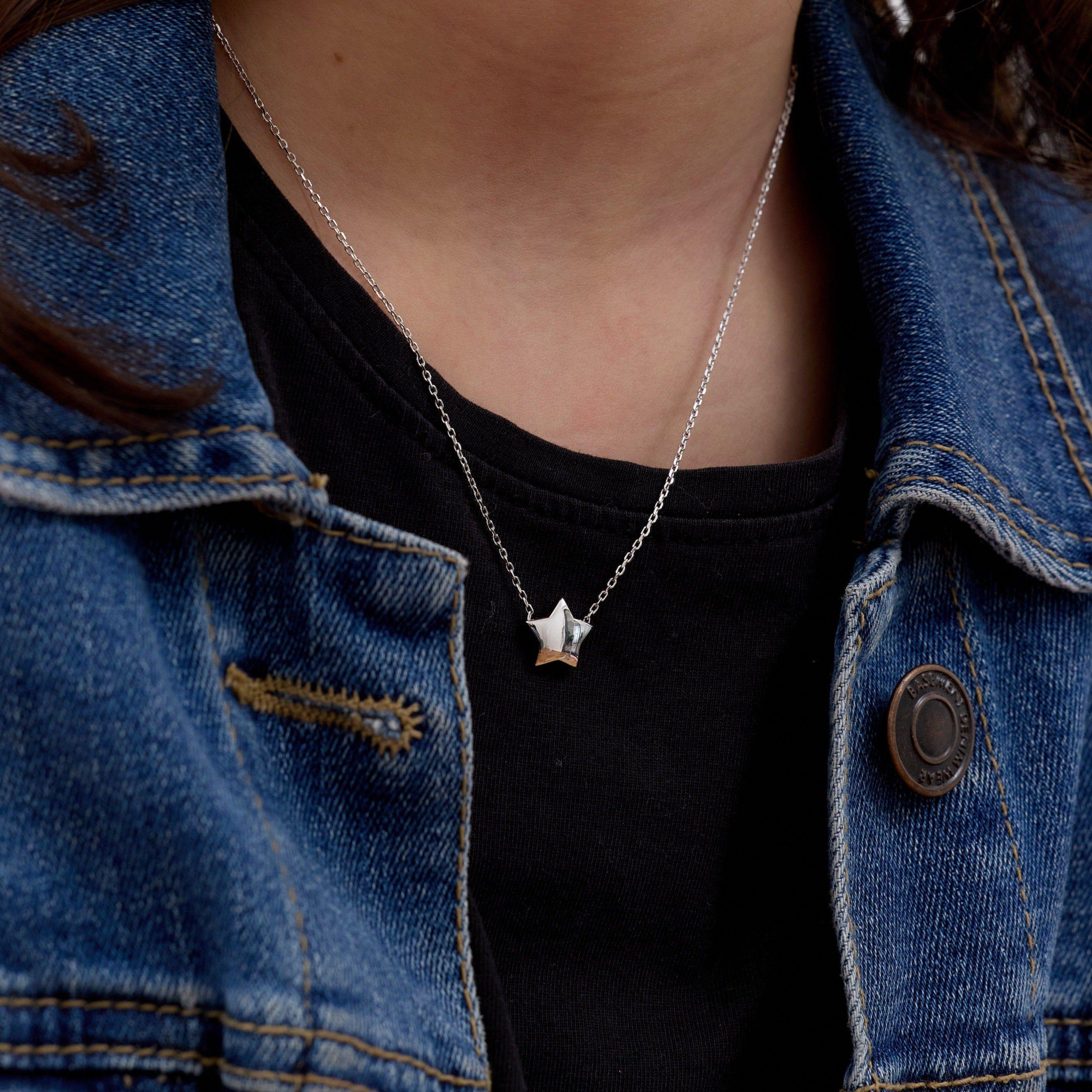 Collar de Estrella de Plata 925-3