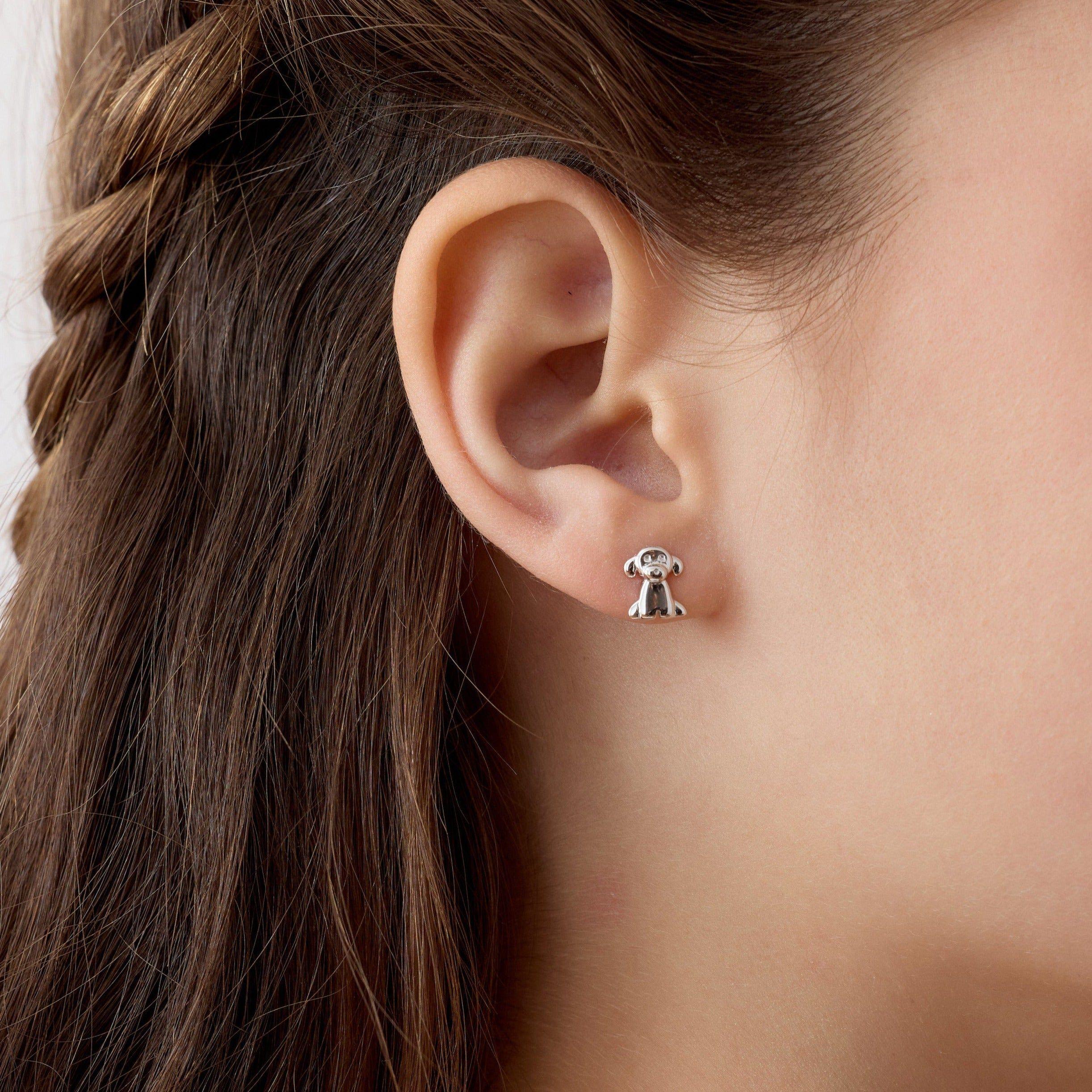 Aros de Perrito de Plata 925-3