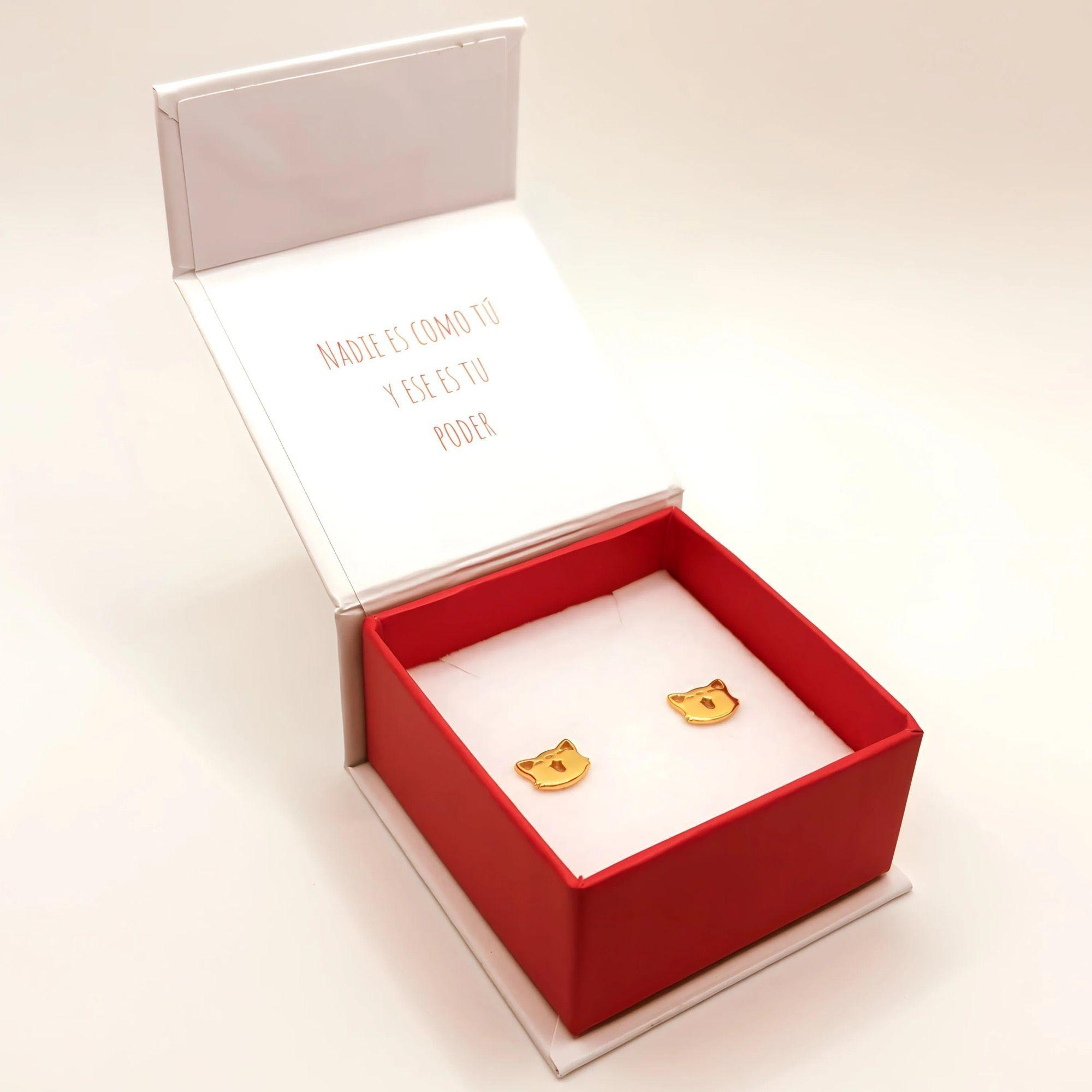 Aro de Gatito Maullador de Plata 925 enchapados en Oro 18k-4