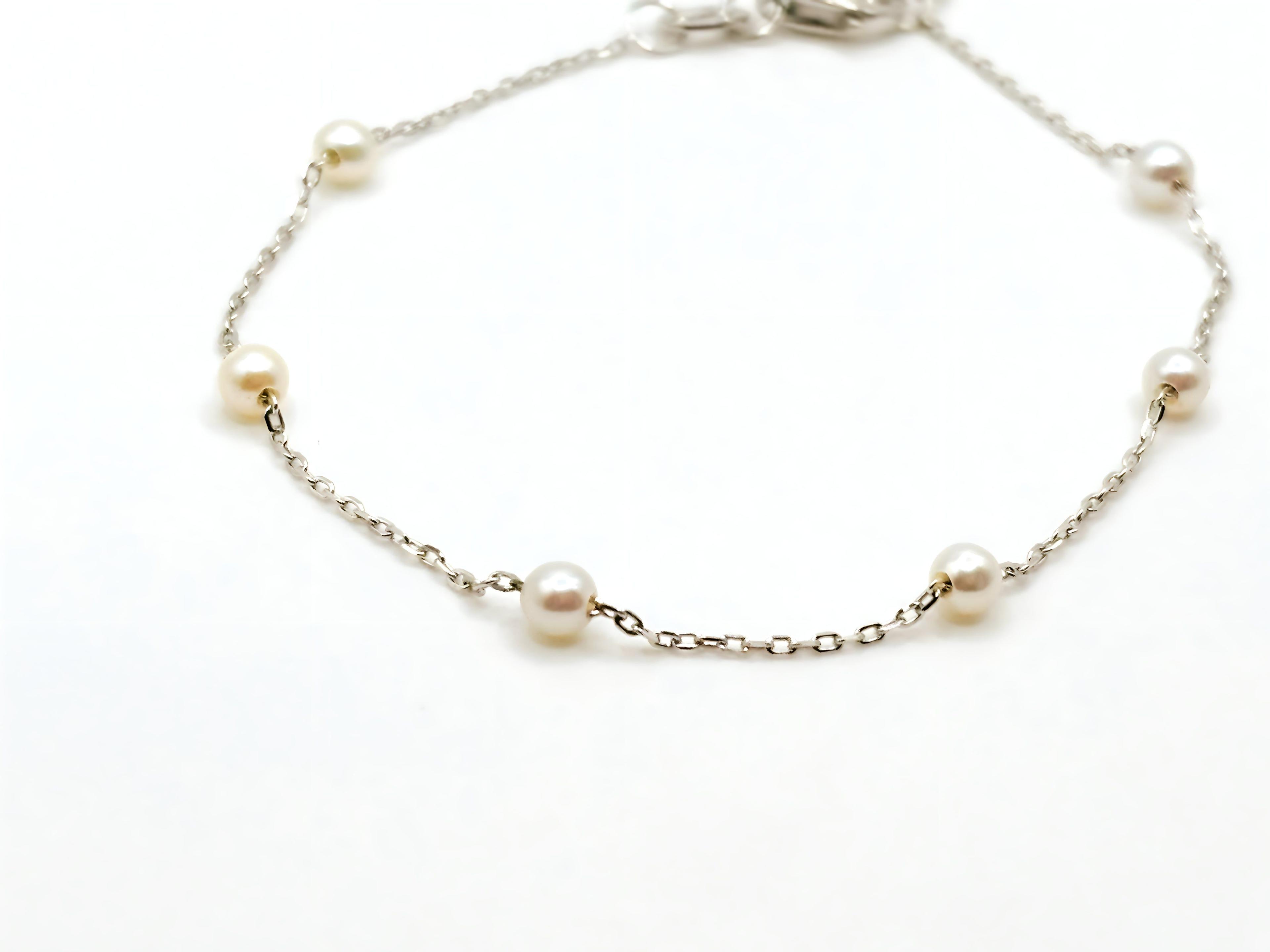 Pulsera con Perlas cultivadas de Plata 925-4