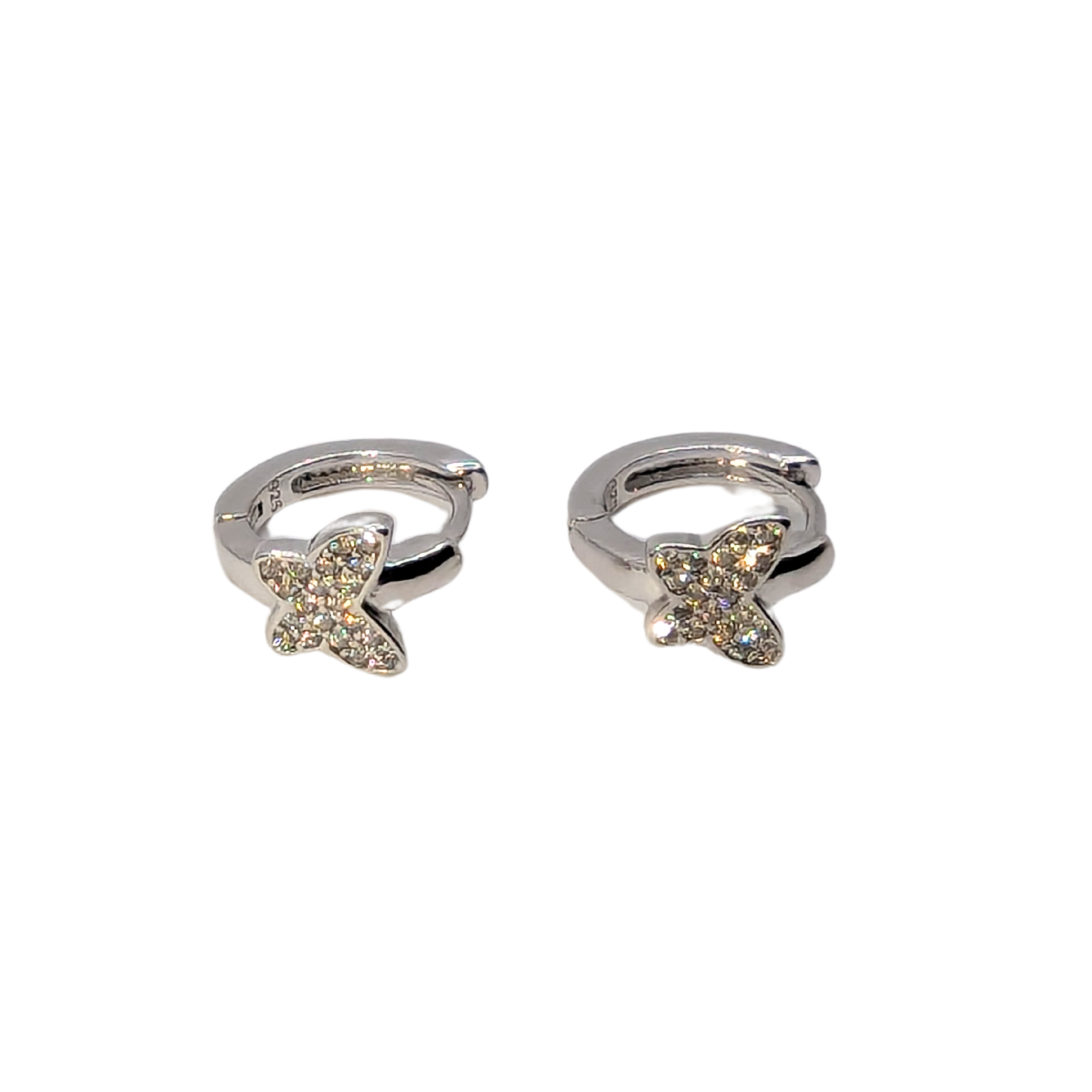 Aro Argollas de Mariposa con Circones de Plata 925-0