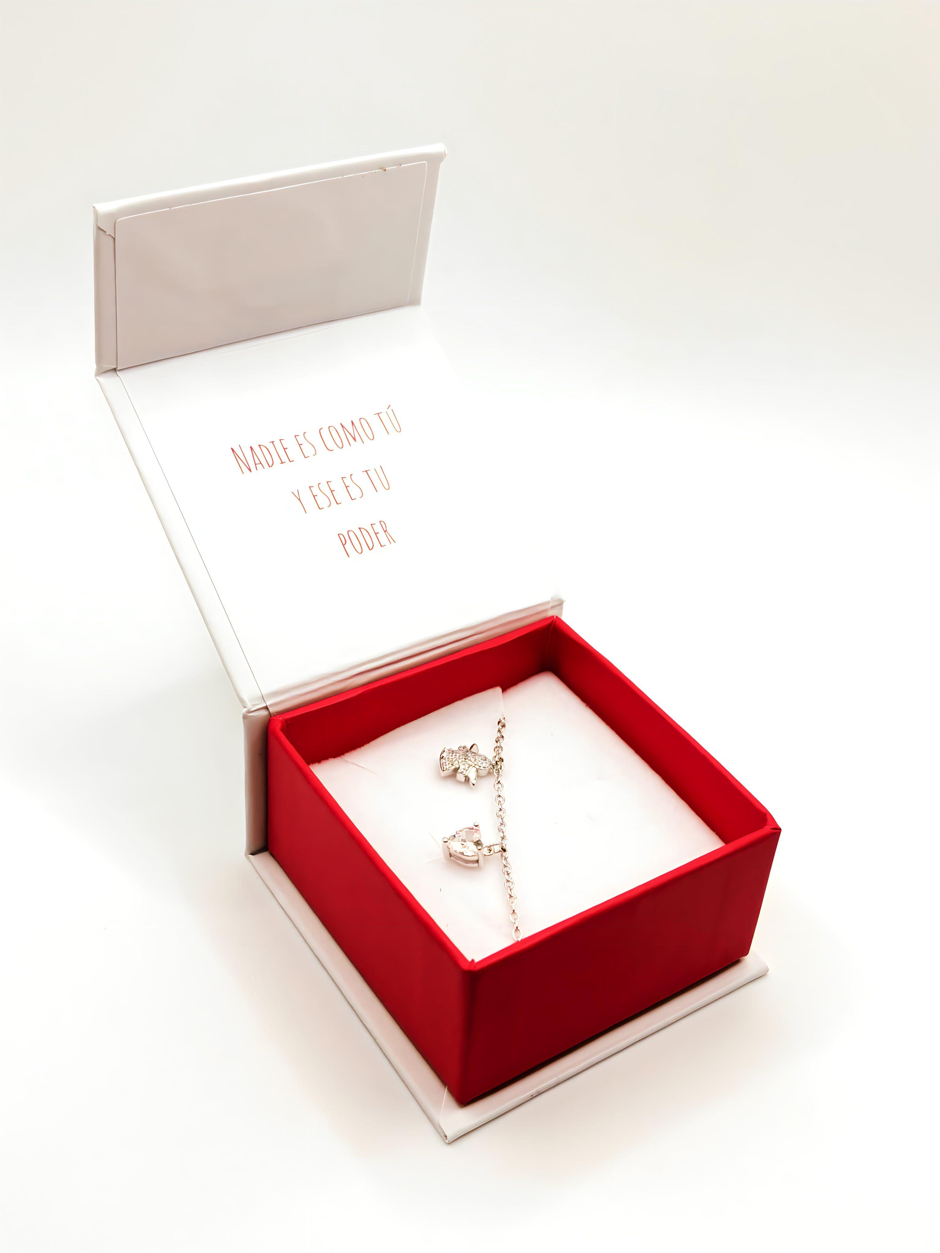 Pulsera con un Ángel de la Guarda y un Corazón de Plata 925-4