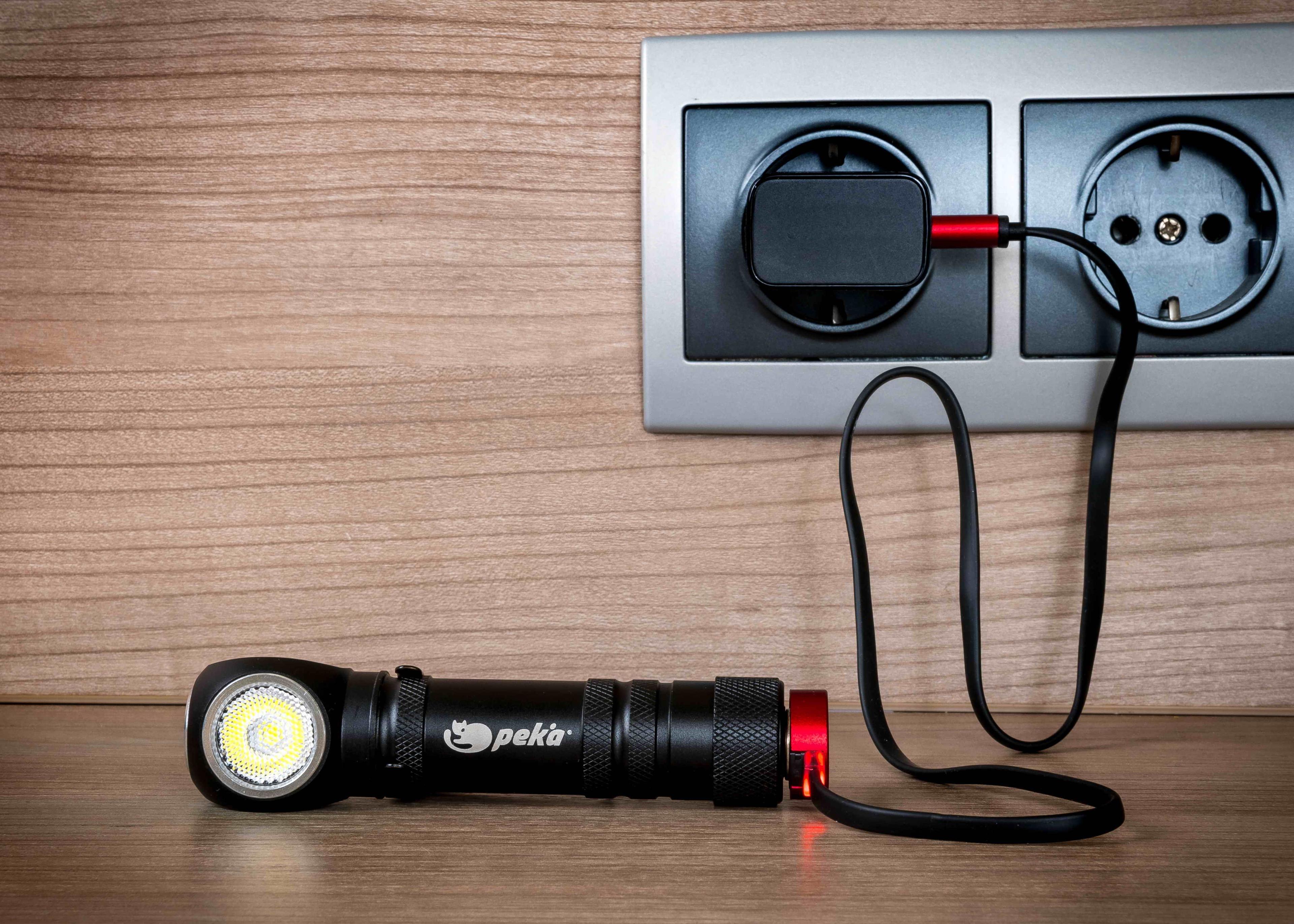 Linterna frontal LED multifuncional recargable-6