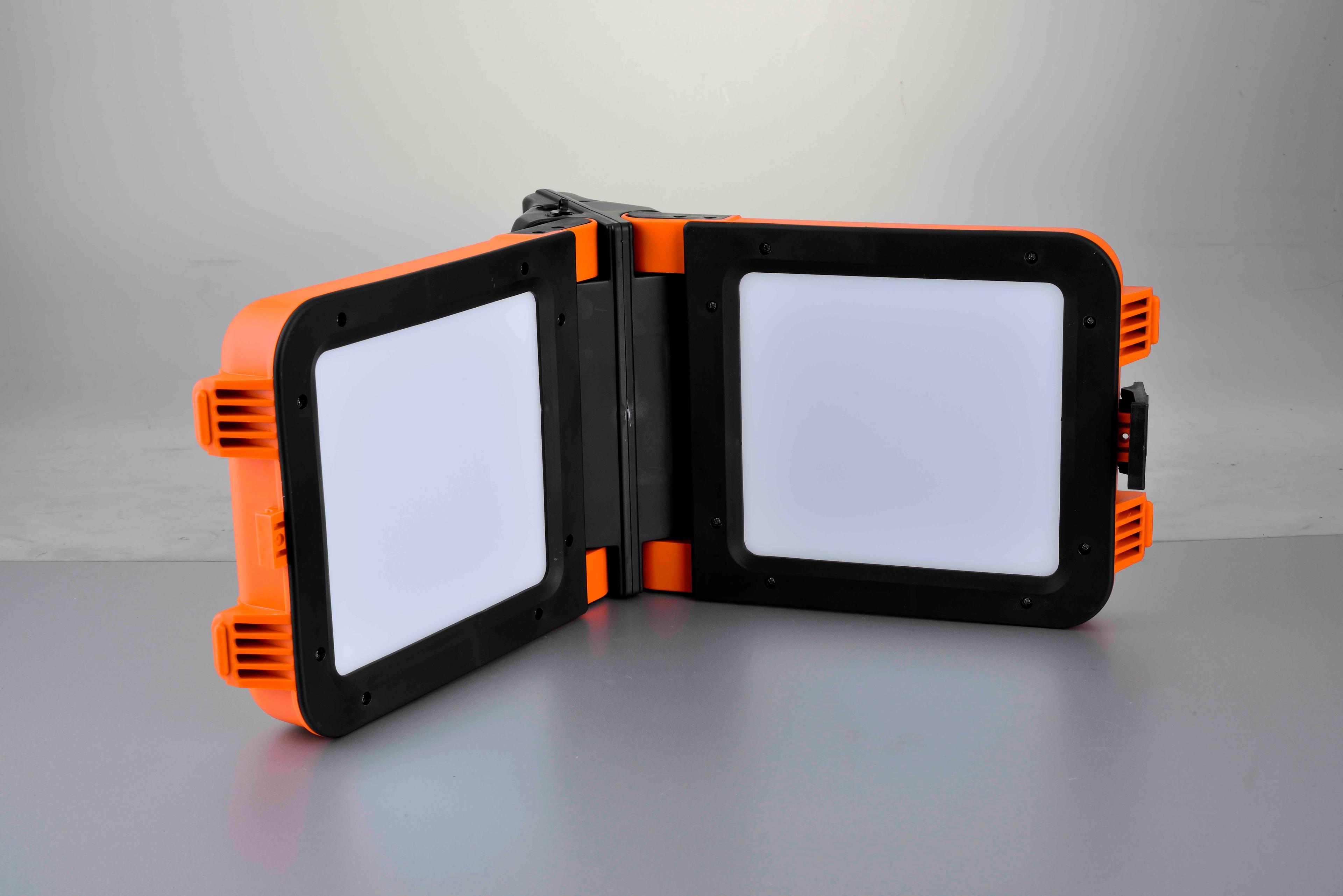 Linterna LED recargable de alta potencia y con fuente de luz doble orientable-2