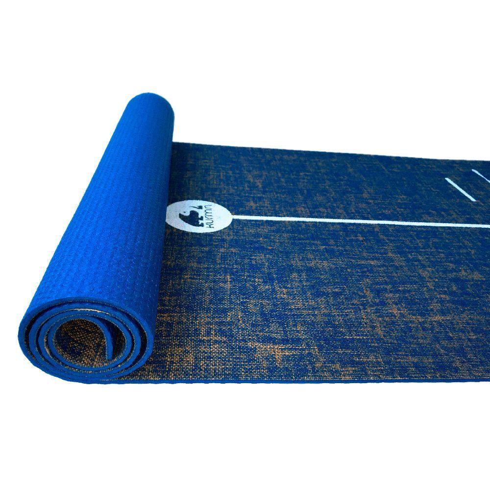 Mat de yoga Yute orgánico Azul 5 mm-3