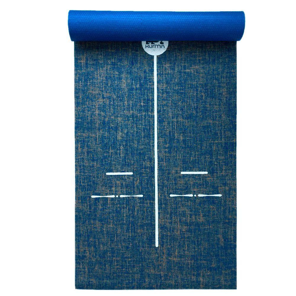 Mat de yoga Yute orgánico Azul 5 mm-4