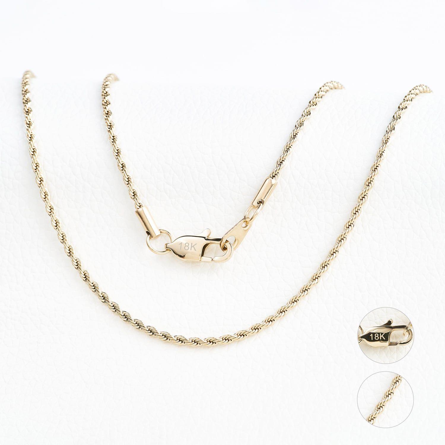 Cadena Tourbillon 2mm/65cm broche langosta Oro Laminado 18k-0