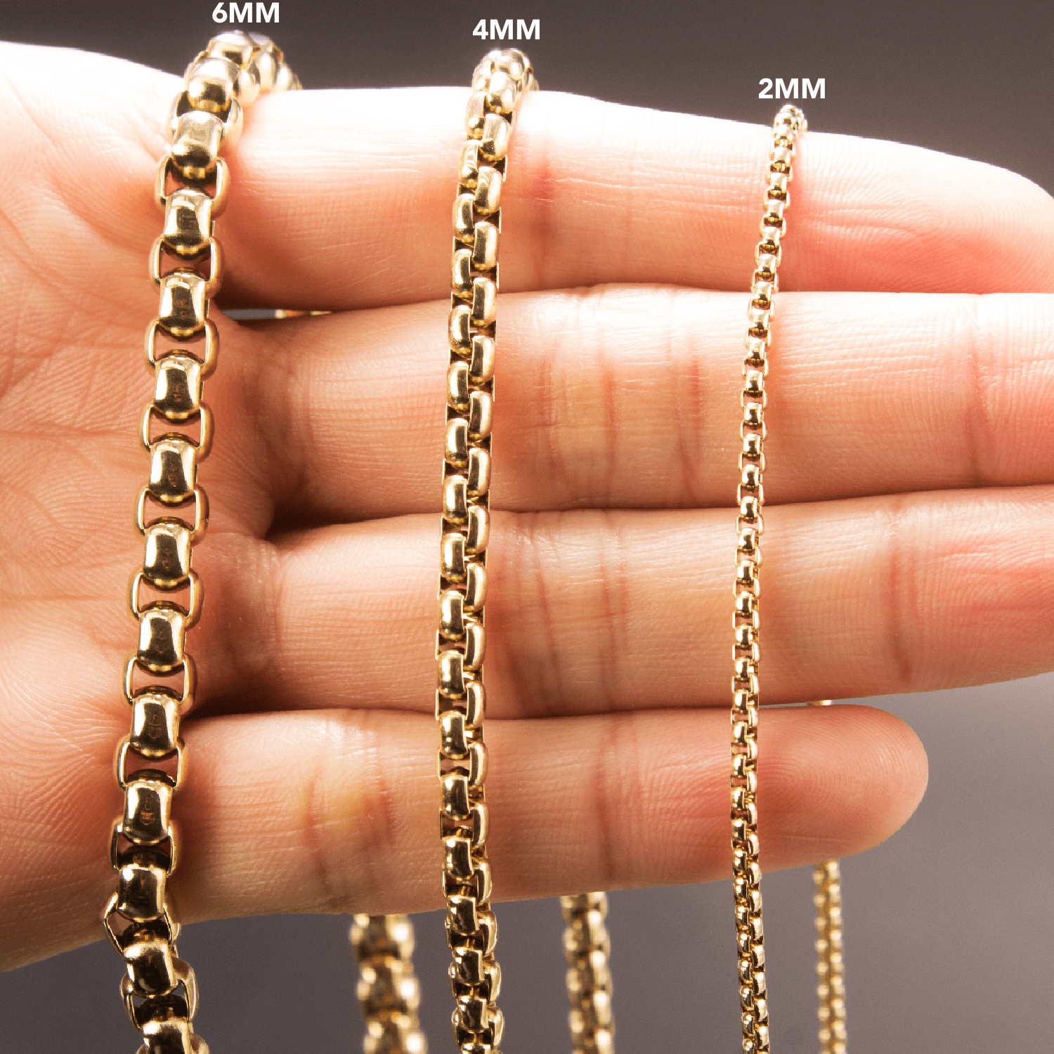 Cadena Veneciana 2mm/65cm broche langosta Oro Laminado 18k-1